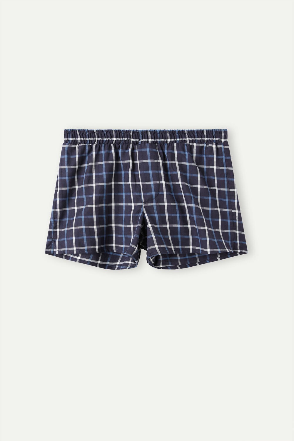 Blue - 169j - Blue Squares Intimissimi Print Detailed Boxers | VCUHD1703