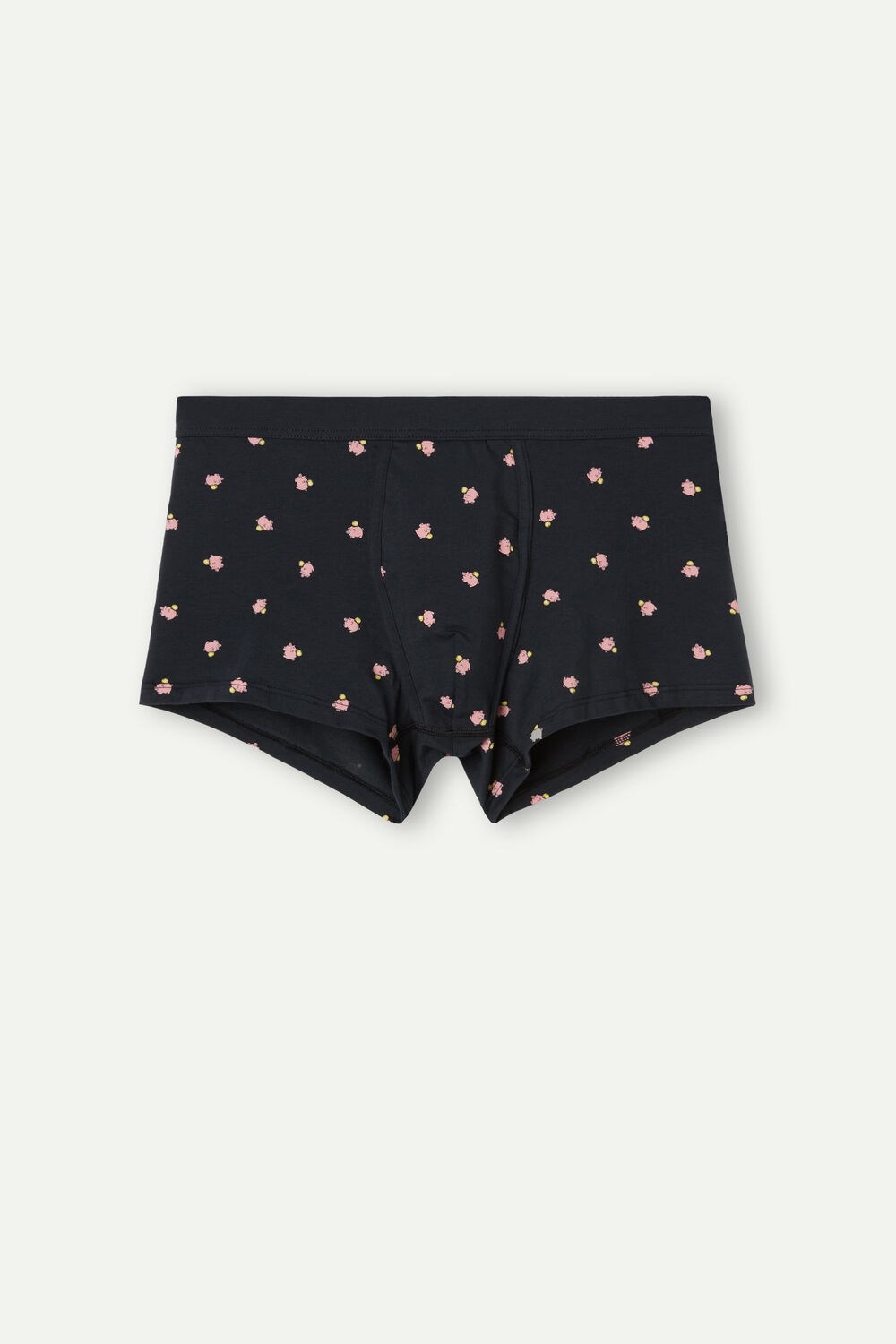 Blue - 182j - Midnight Blue Piggy Bank Print Intimissimi Piggy Bank Boxers in Stretch Supima® Cotton | MFVKE8769