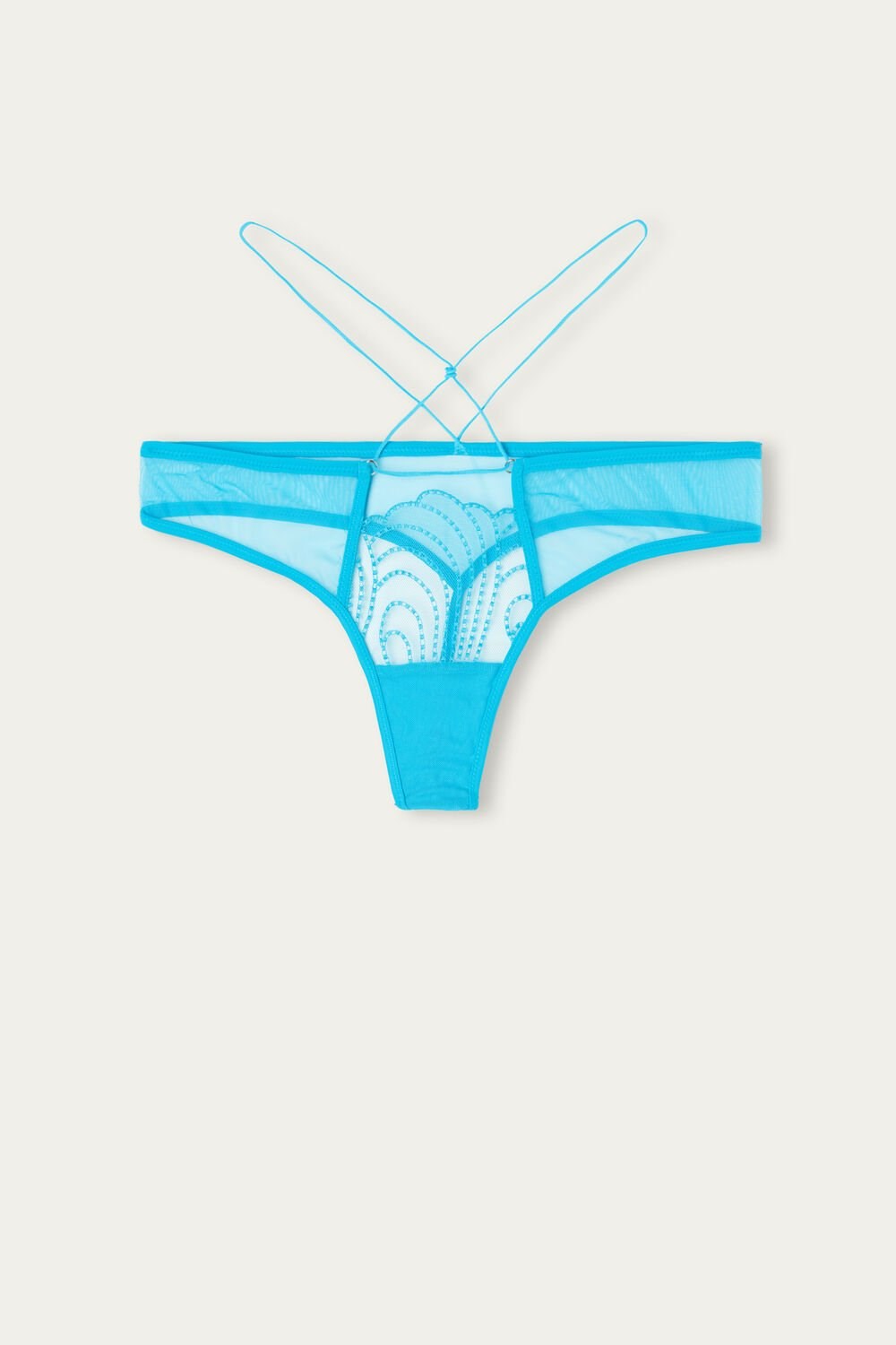 Blue - 210j - Digital Turquoise Intimissimi Steal the Show Thong | MYQCZ8106