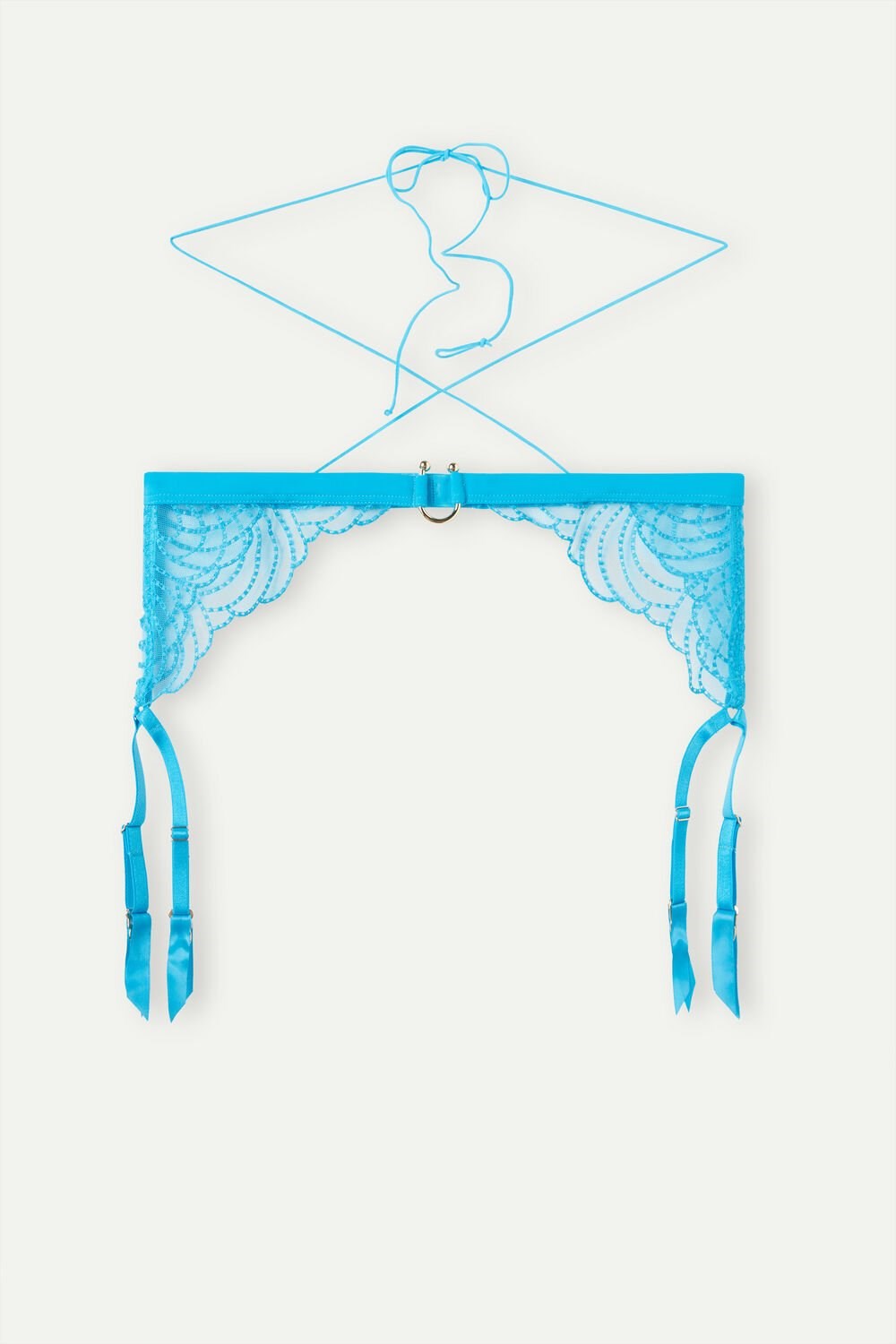 Blue - 210j - Digital Turquoise Intimissimi Steal the Show Garter Belt | TZDAG6318