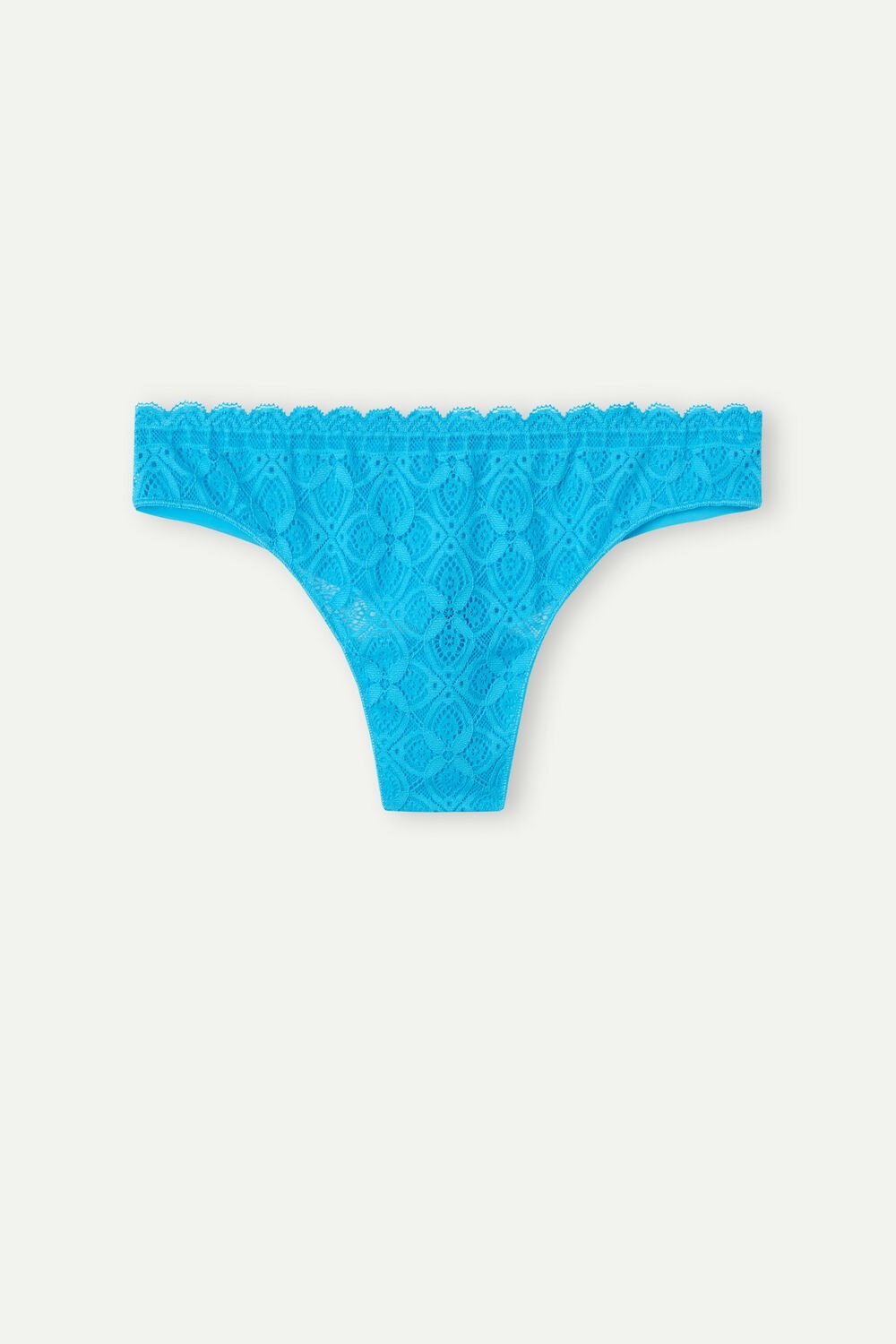 Blue - 210j - Digital Turquoise Intimissimi Lace and Microfiber Brazilian | YUFSG3890