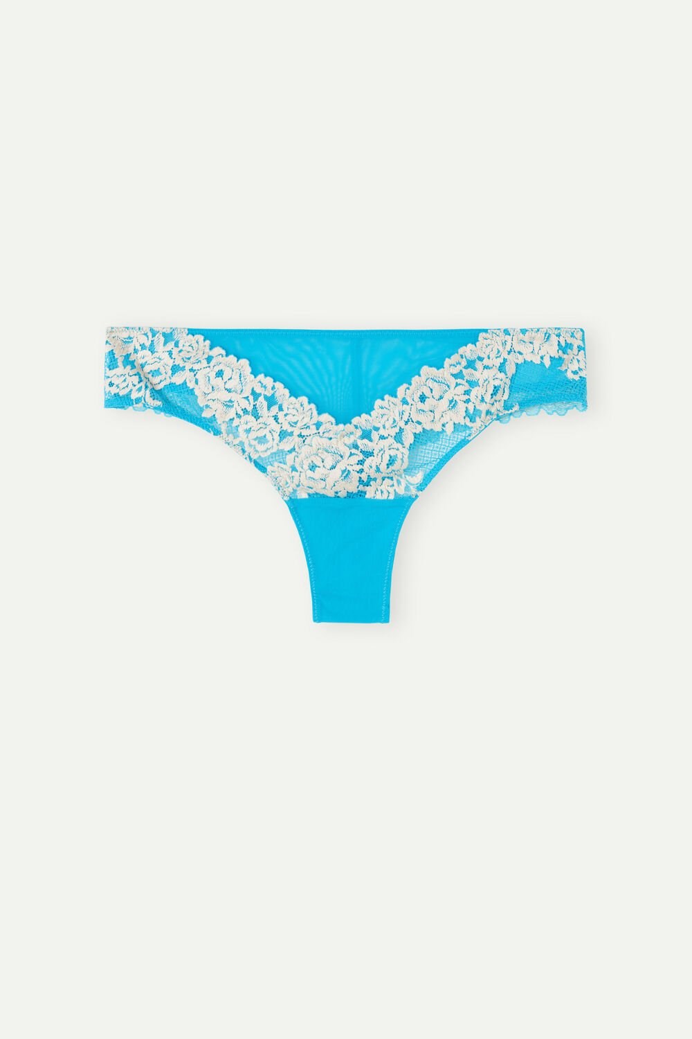 Blue - 233j - Digital Turquoise / Ivory Intimissimi Pretty Flowers Brazilian | LJEWU4031