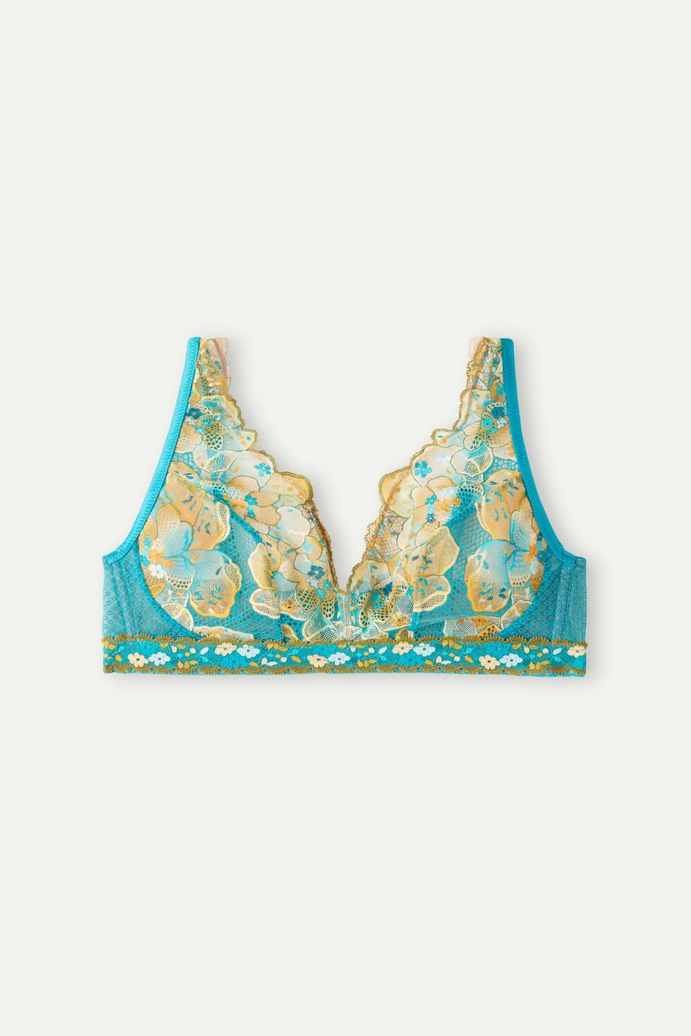 Blue - 236j - Summer Turquoise Blue Intimissimi Summer Vibes Lara Triangle Bra | NFYZS3698