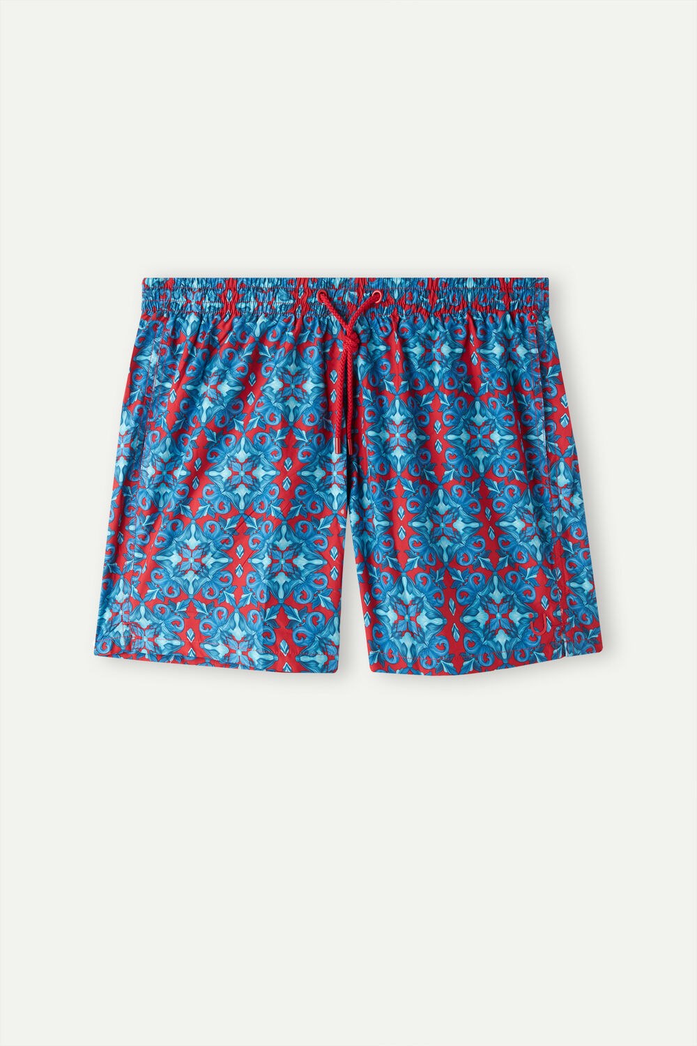 Blue - 260j - Sport Red Moroccan Print Intimissimi Red Moroccan Print Swim Trunks | PIRTL5871