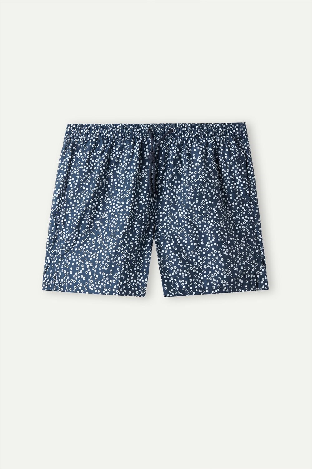 Blue - 271j - Intense Blue Microflower Print Intimissimi Micro Flower Print Swim Trunks | TMQRU0238