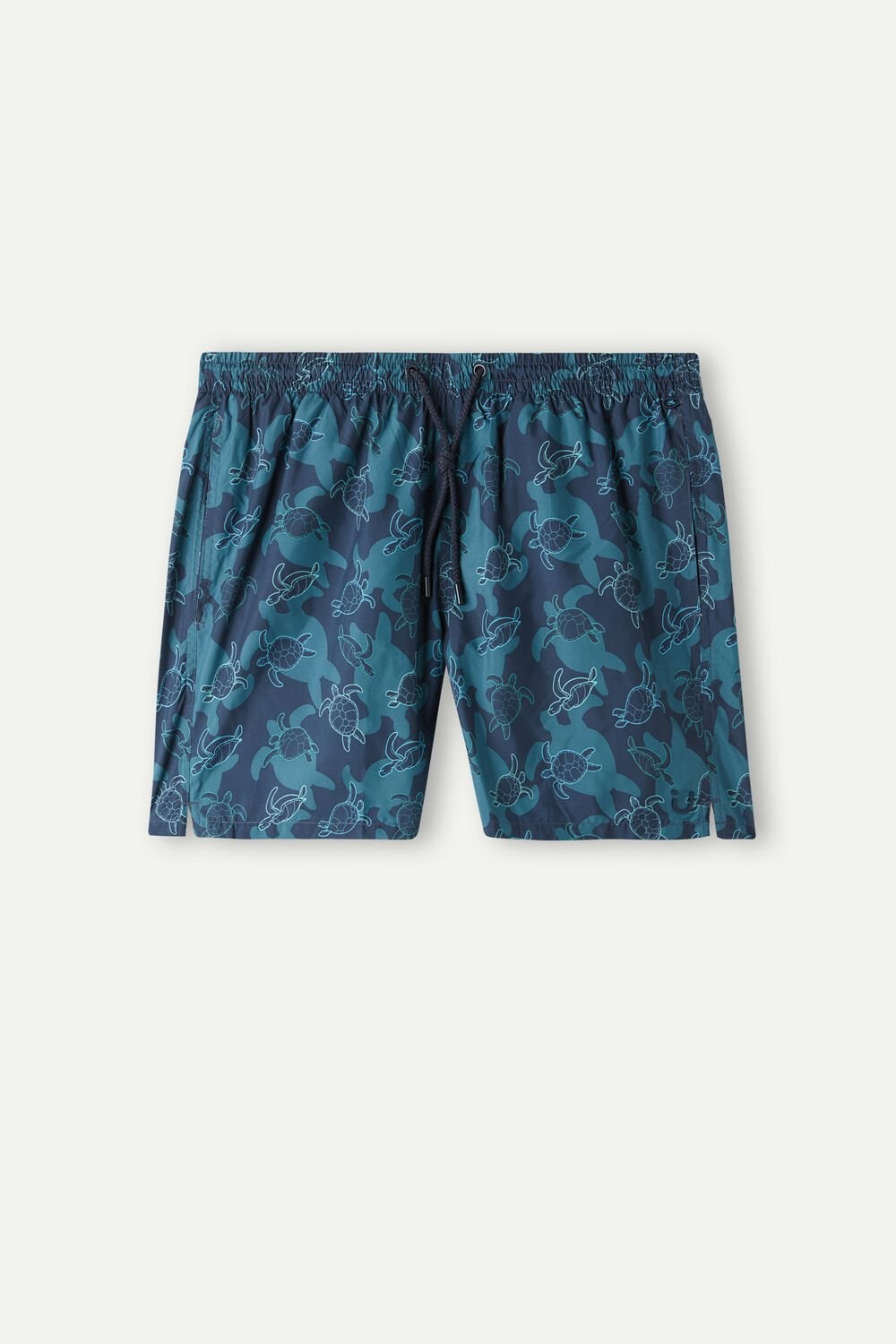 Blue - 274j - Intense Blue Tortoise Print Intimissimi Turtle Print Swim Trunks | UBFRO6408