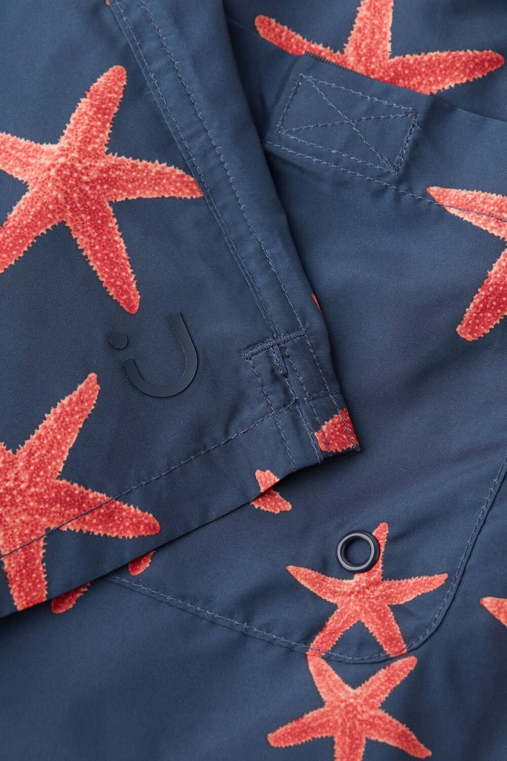 Blue - 275j - Intense Blue Starfish Print Intimissimi Starfish Print Swim Trunks | RZJLI1096