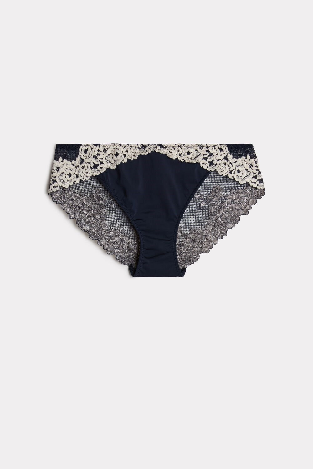 Blue - 347i - Deep Blue / Vanilla Intimissimi Pretty Flowers Panties | ECYAG3597