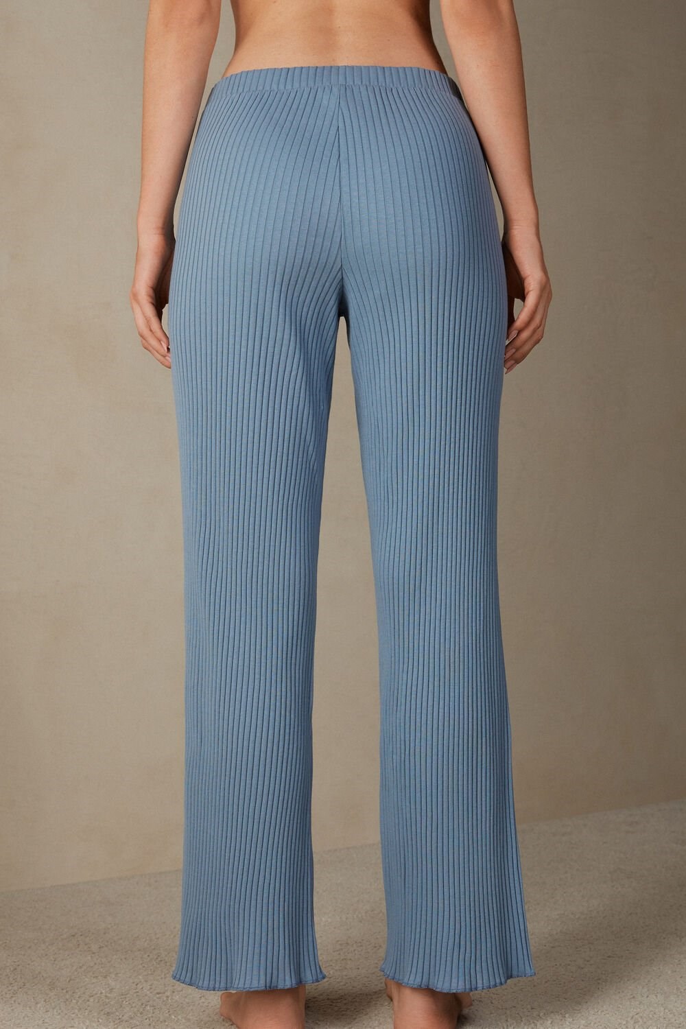 Blue - 5503 - Bianco Intimissimi Cozy Mountains Ribbed Pants | FAJEQ1804