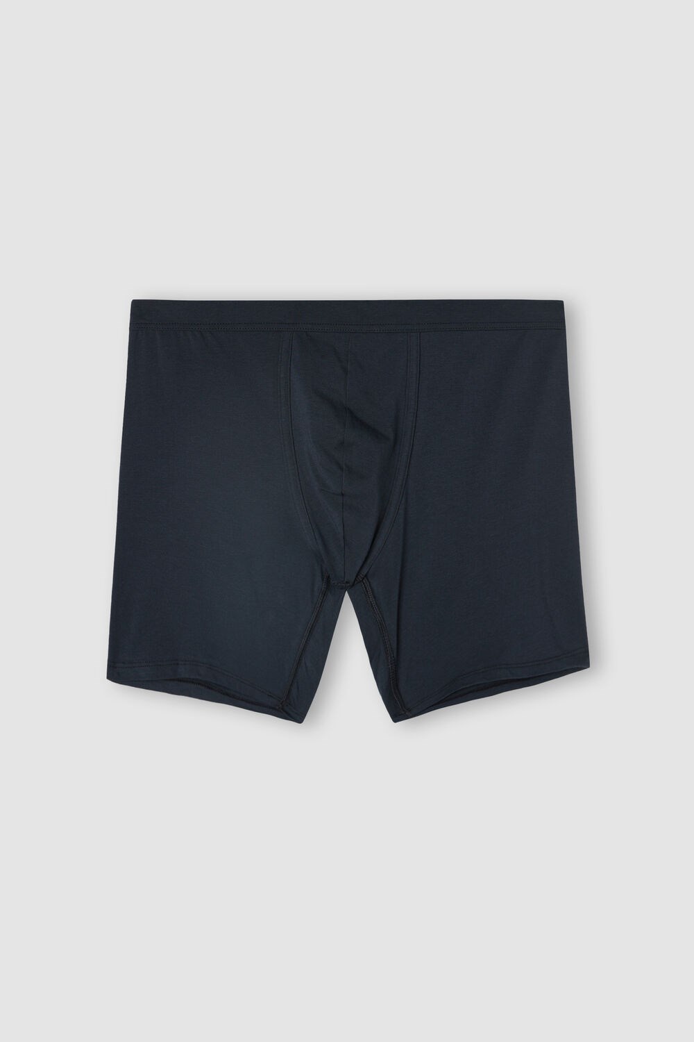 Blue - 800 - Midnight Blue Intimissimi Long Boxers in Stretch Supima® Cotton | IBLPG4653