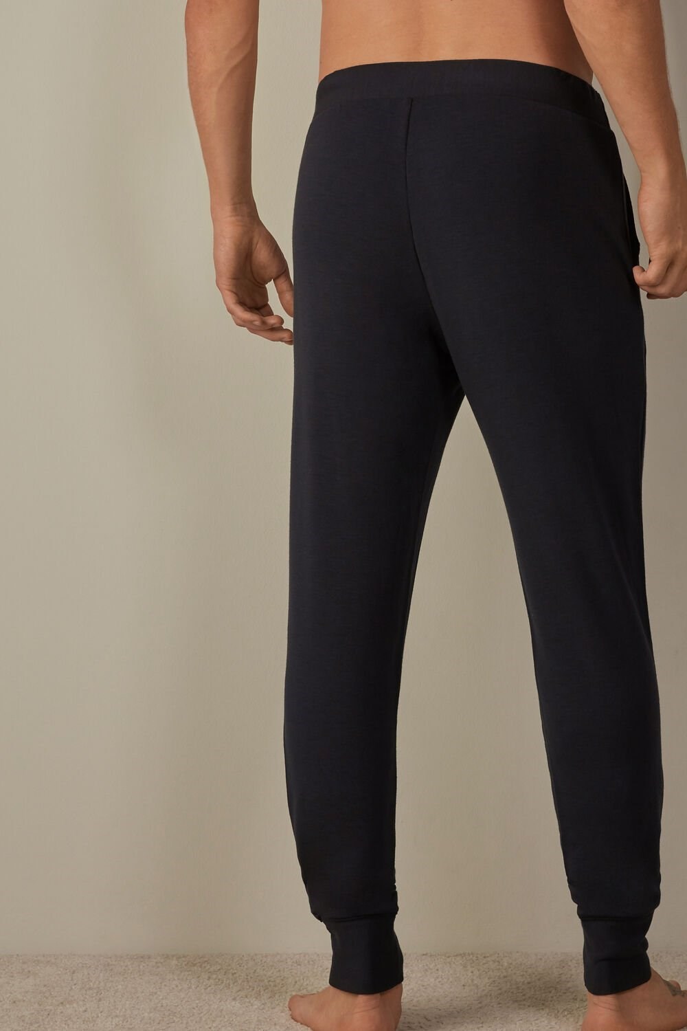 Blue - 800 - Midnight Blue Intimissimi Micromodal Trousers | AOCSY4598