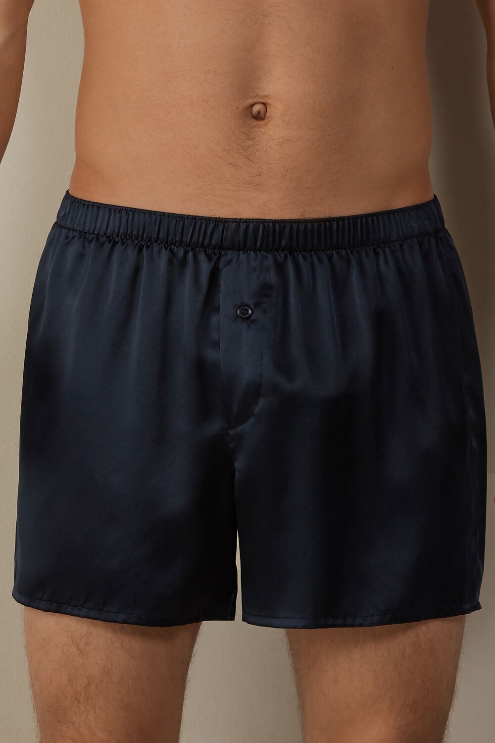 Blue - 800 - Midnight Blue Intimissimi Silk Boxers | DLHYO0923