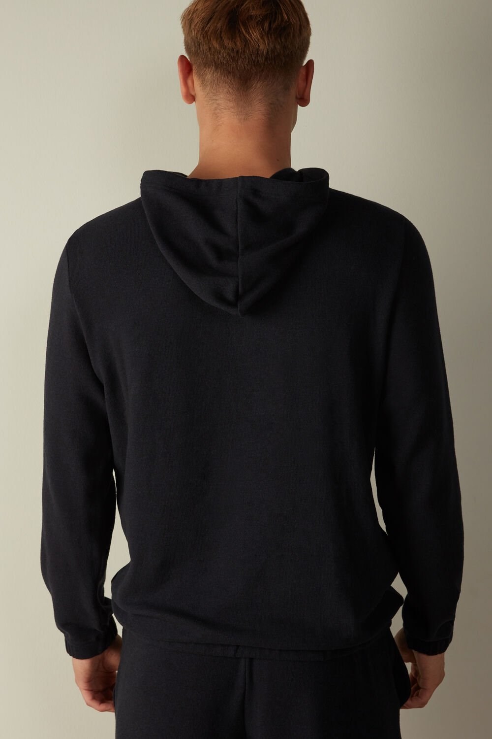 Blue - 800 - Midnight Blue Intimissimi Tricot Sweatshirt | IOTFC5726