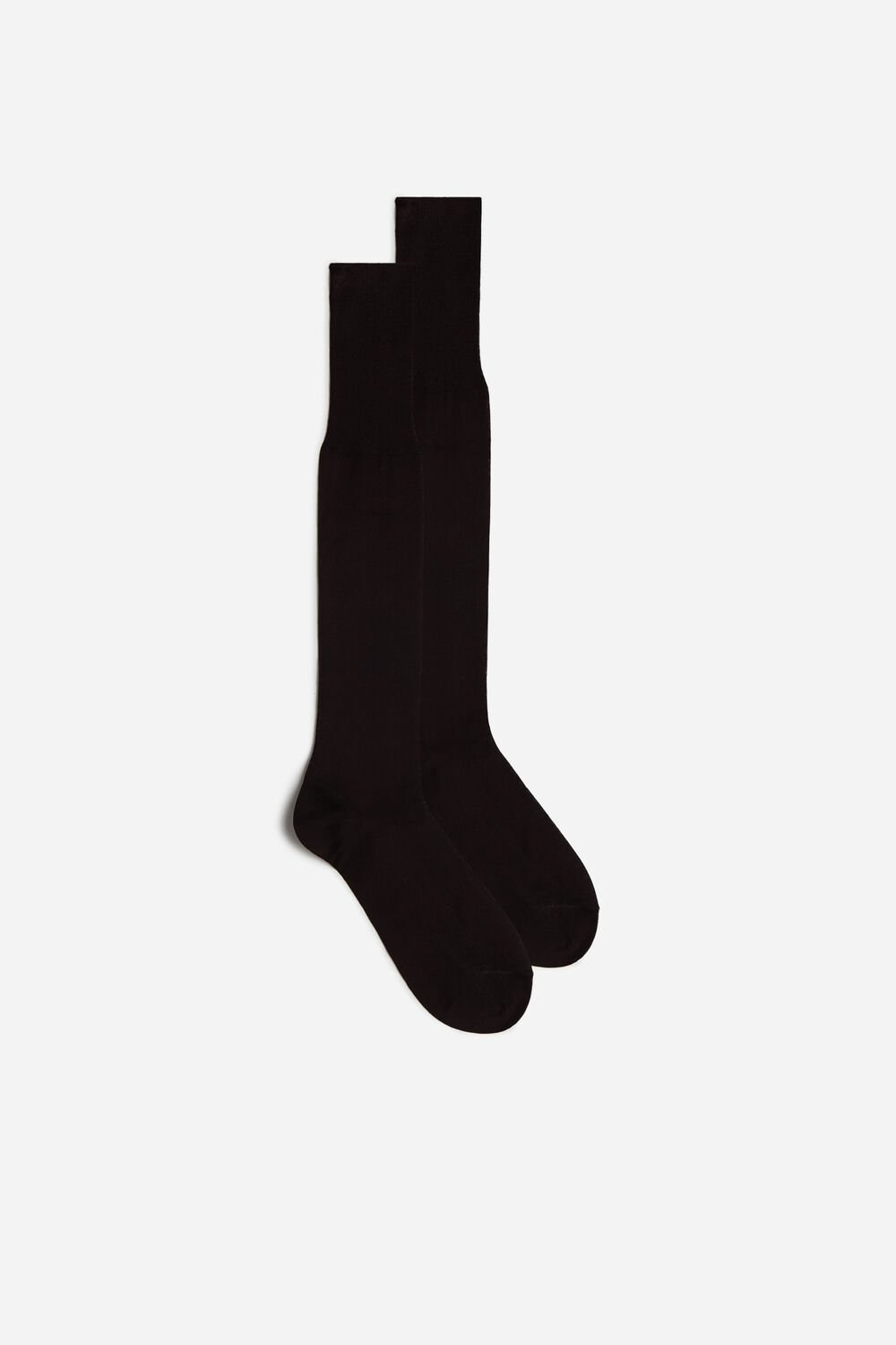 Brown - 015 - Brown Intimissimi Tall Sateen Egyptian Cotton Socks | NLQBW6510