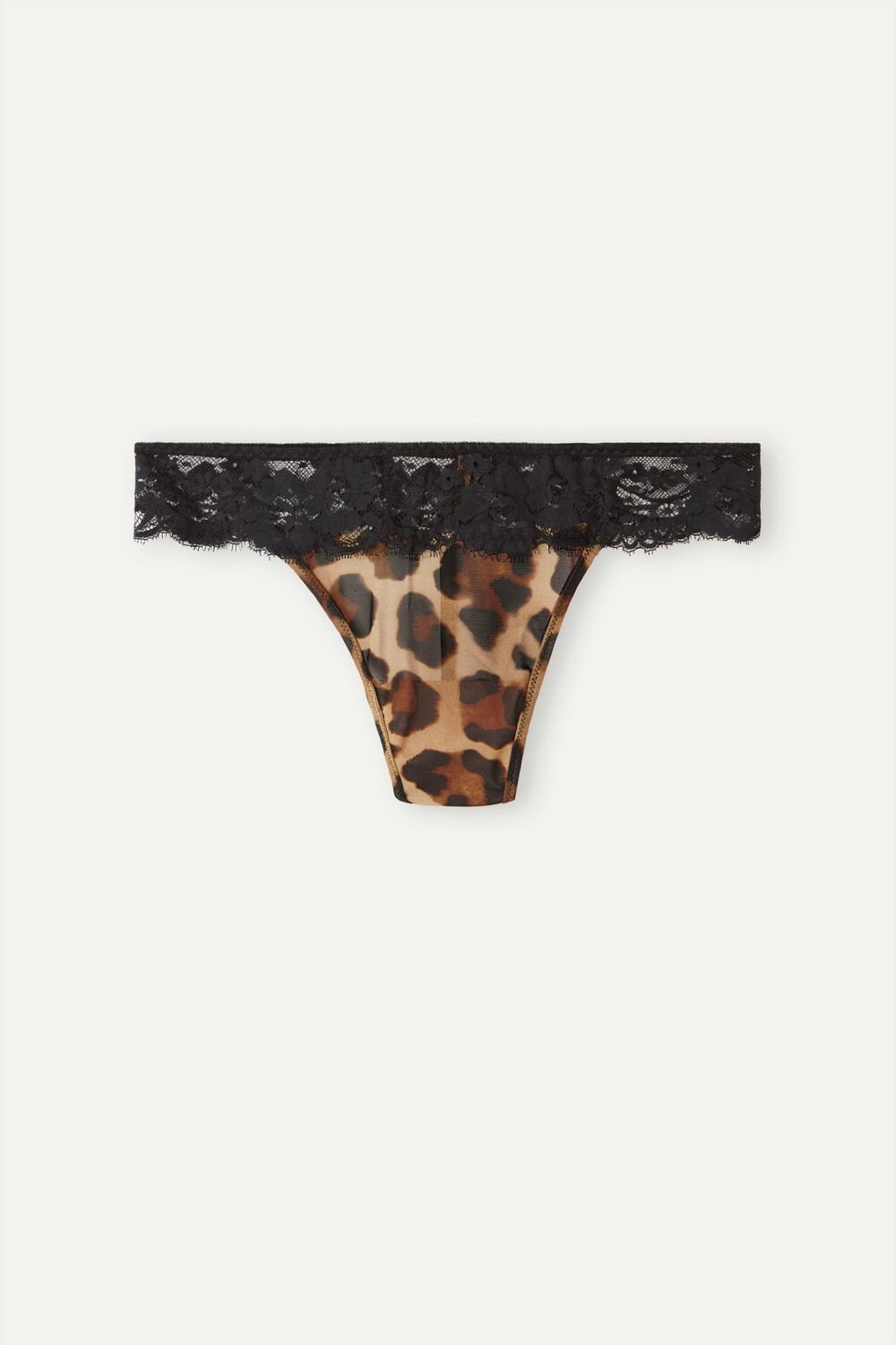 Brown - 137j - Animal Print Intimissimi Lady Animalier Thong | GPSTV4581