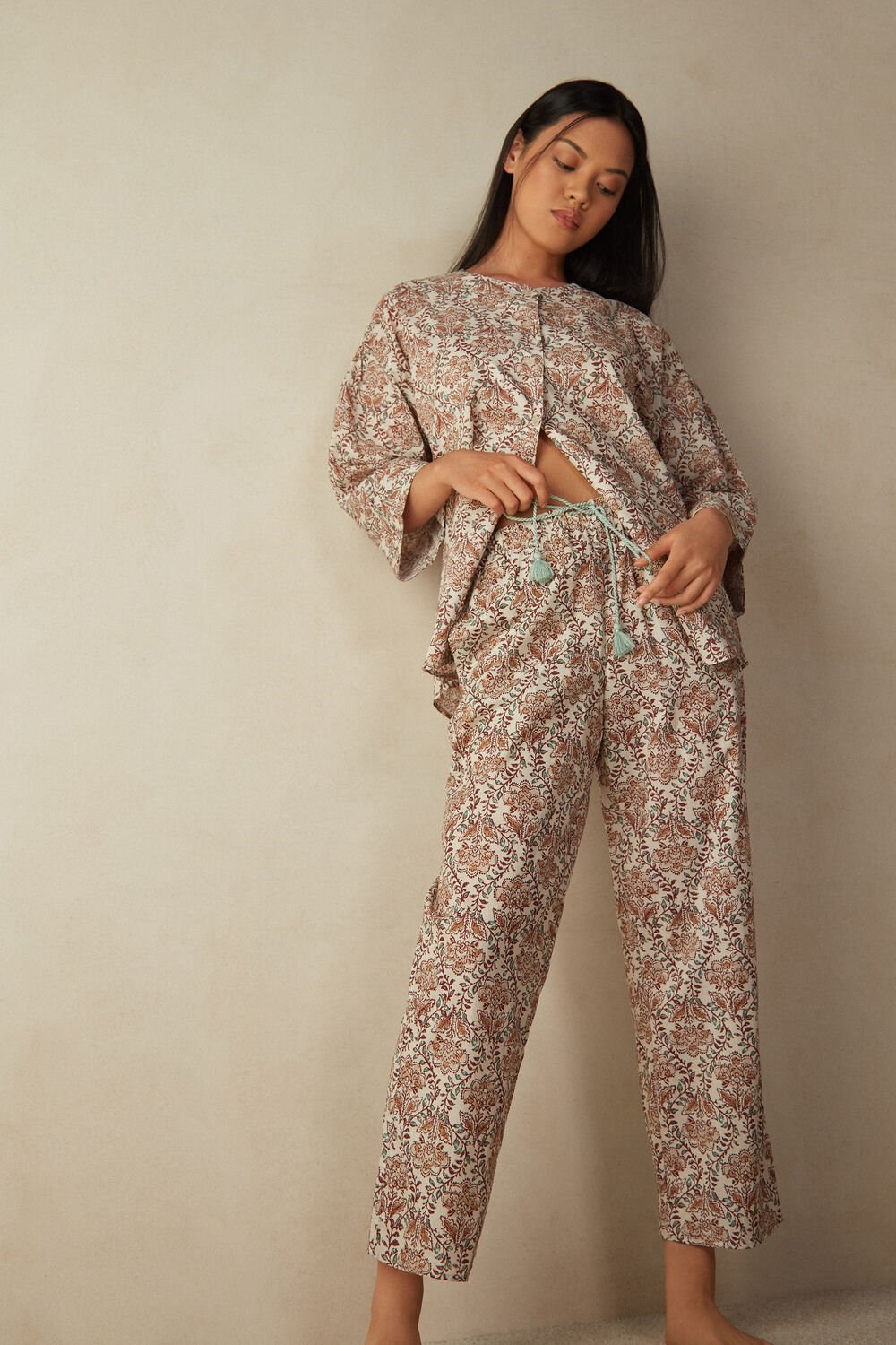 Floral - 994i - St.Spices Garden Intimissimi Spices Garden Cotton Trousers | BZWJL6105