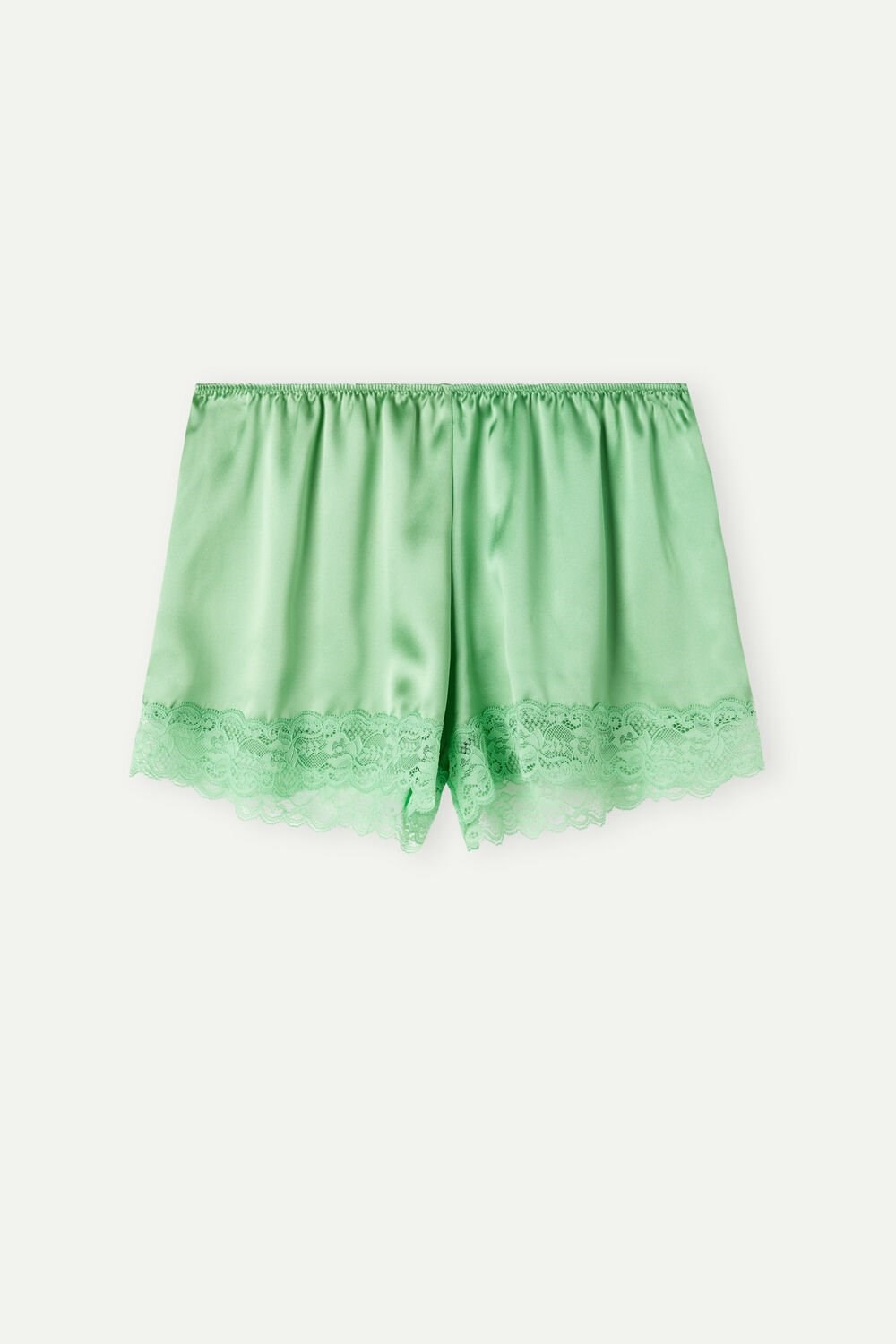 Green - 218j - Apple Mint Intimissimi Silk Shorts | RMQZD2137