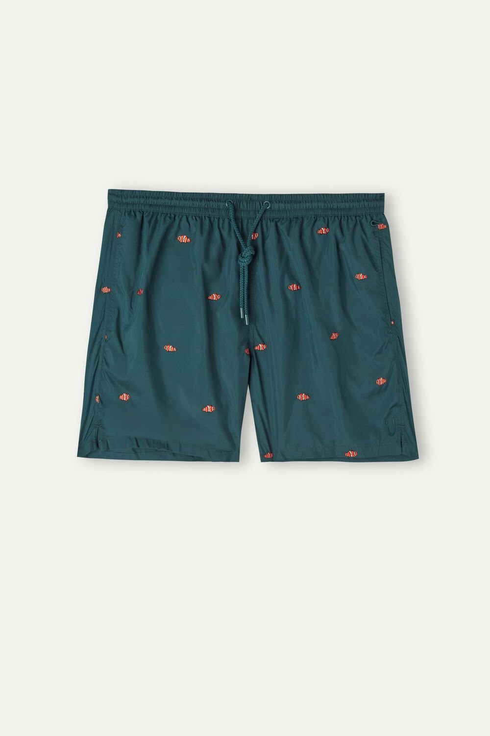 Green - 250j - Dark Green Clownfish Embroidery Intimissimi Embroidered Clownfish Swim Trunks | ACZUM3597