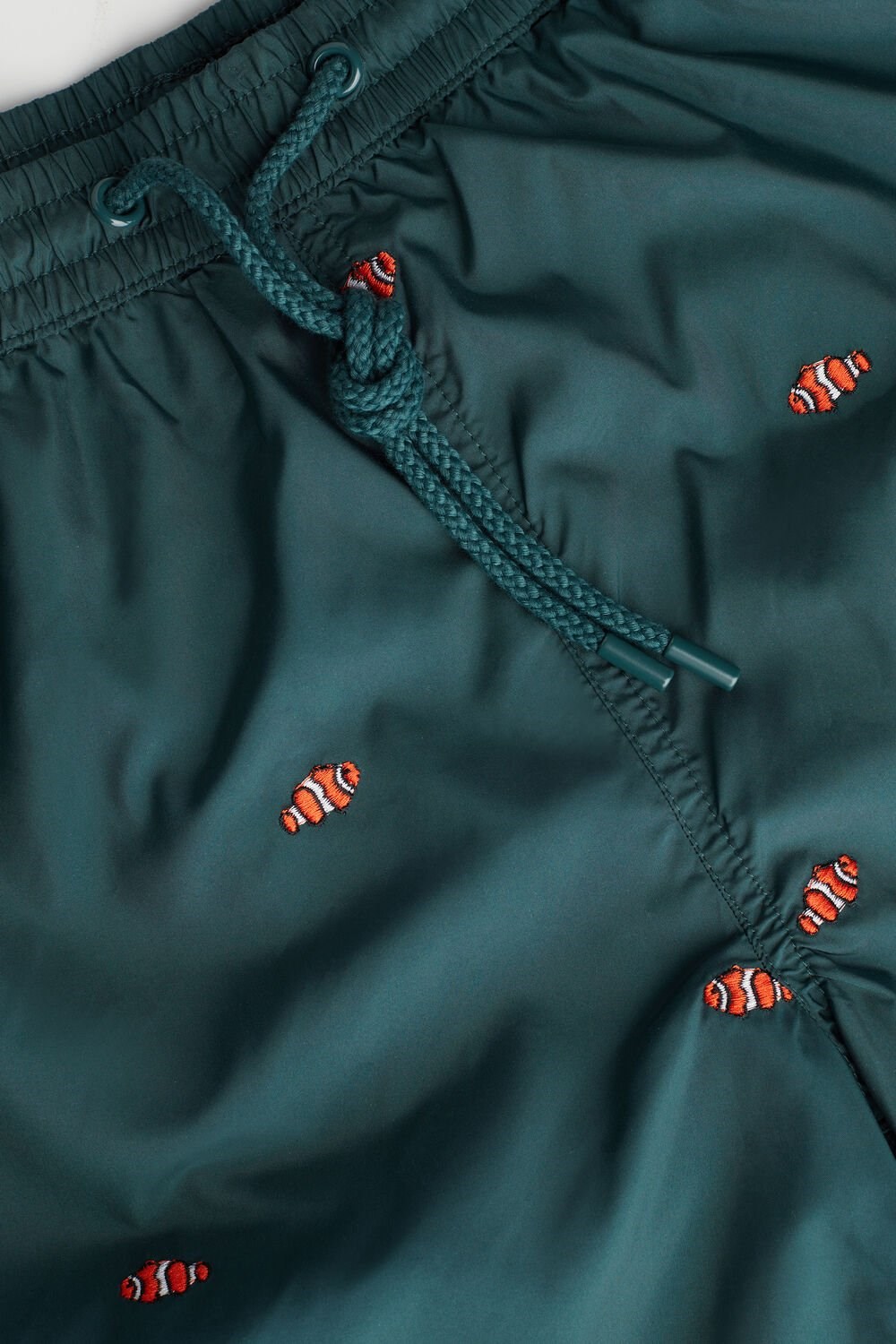 Green - 250j - Dark Green Clownfish Embroidery Intimissimi Embroidered Clownfish Swim Trunks | ACZUM3597