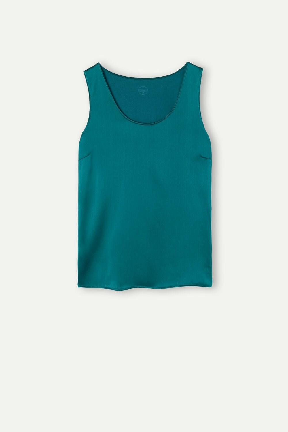 Green - 4572 - Evergreen Intimissimi Silk and Modal Tank Top | ISLQM6031