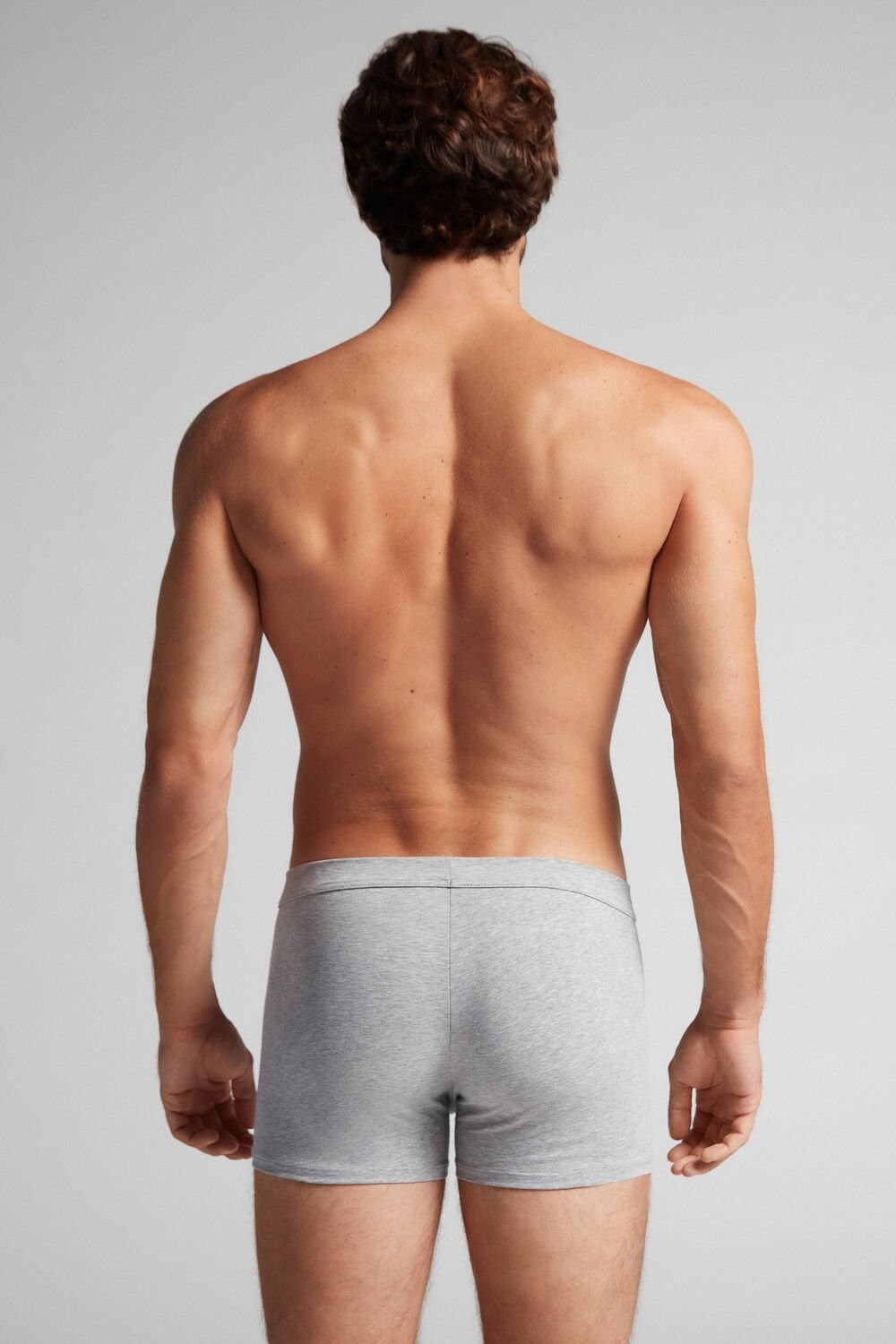 Grey - 031 - Light Heathered Grey Intimissimi Supima® Cotton Loose Fit Boxers | FCTKD9684