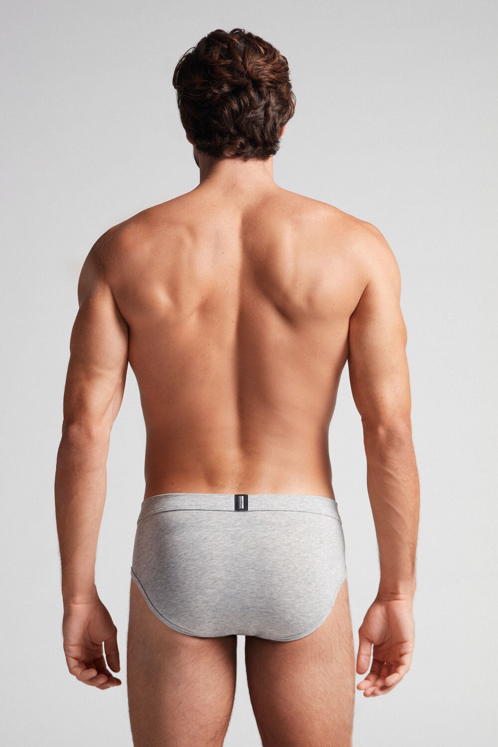 Grey - 031 - Light Heathered Grey Intimissimi Natural Fresh Supima® Cotton Briefs | HFVOB2153