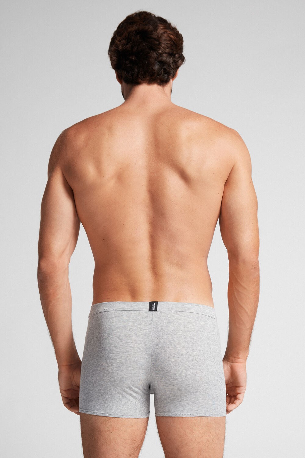 Grey - 031 - Light Heathered Grey Intimissimi Natural Fresh Supima® Cotton Boxers | IYOAZ6389