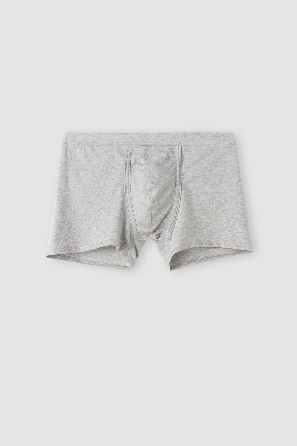 Grey - 031 - Light Heathered Grey Intimissimi Natural Fresh Supima® Cotton Boxers | IYOAZ6389