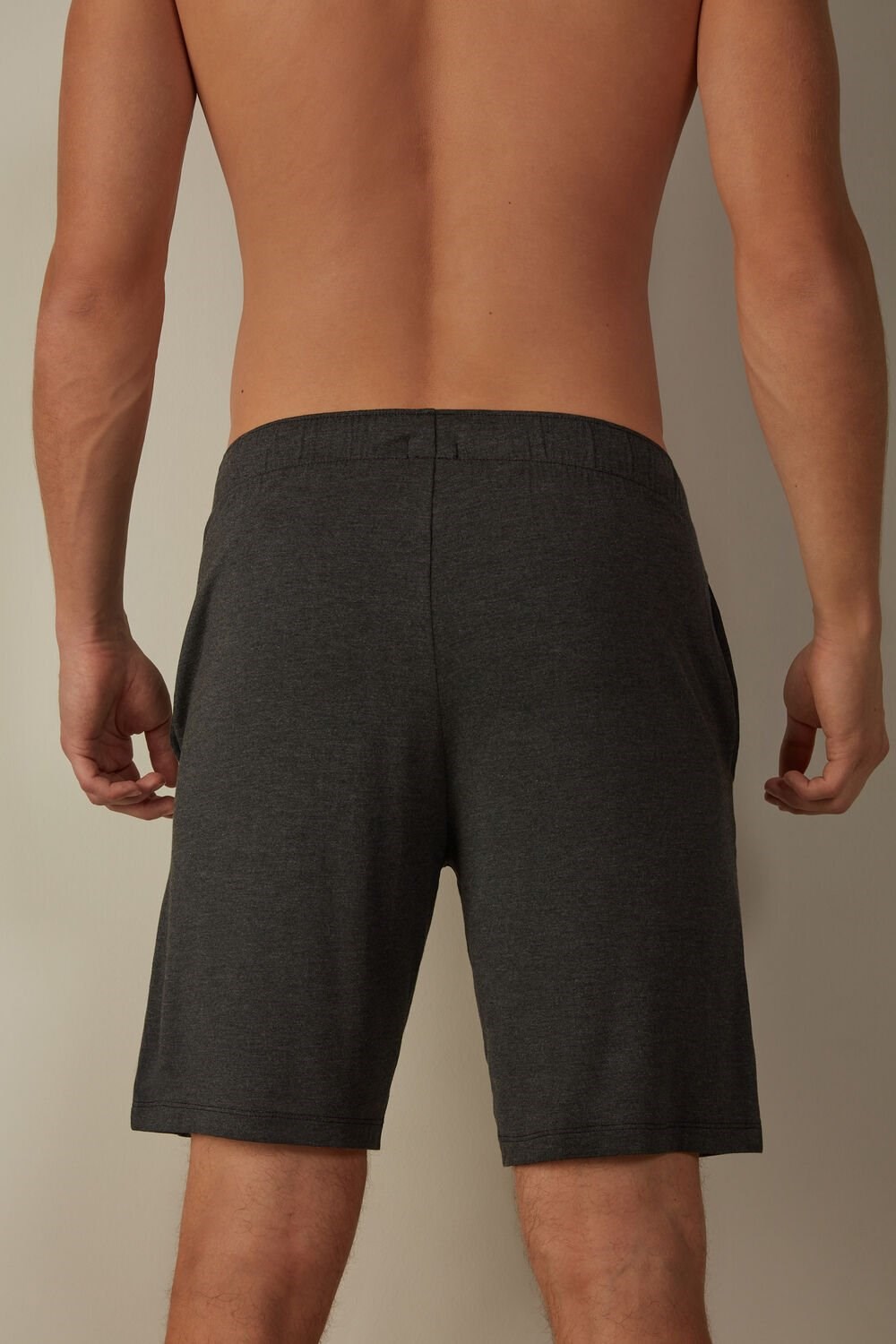 Grey - 040 - Dark Grey Blend Intimissimi Silk and Modal Shorts | MJCWH9216