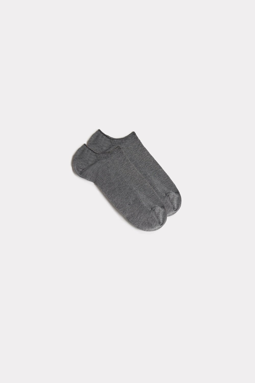 Grey - 042 - Mid Grey Blend Intimissimi Cotton Footsies | RZULD1328