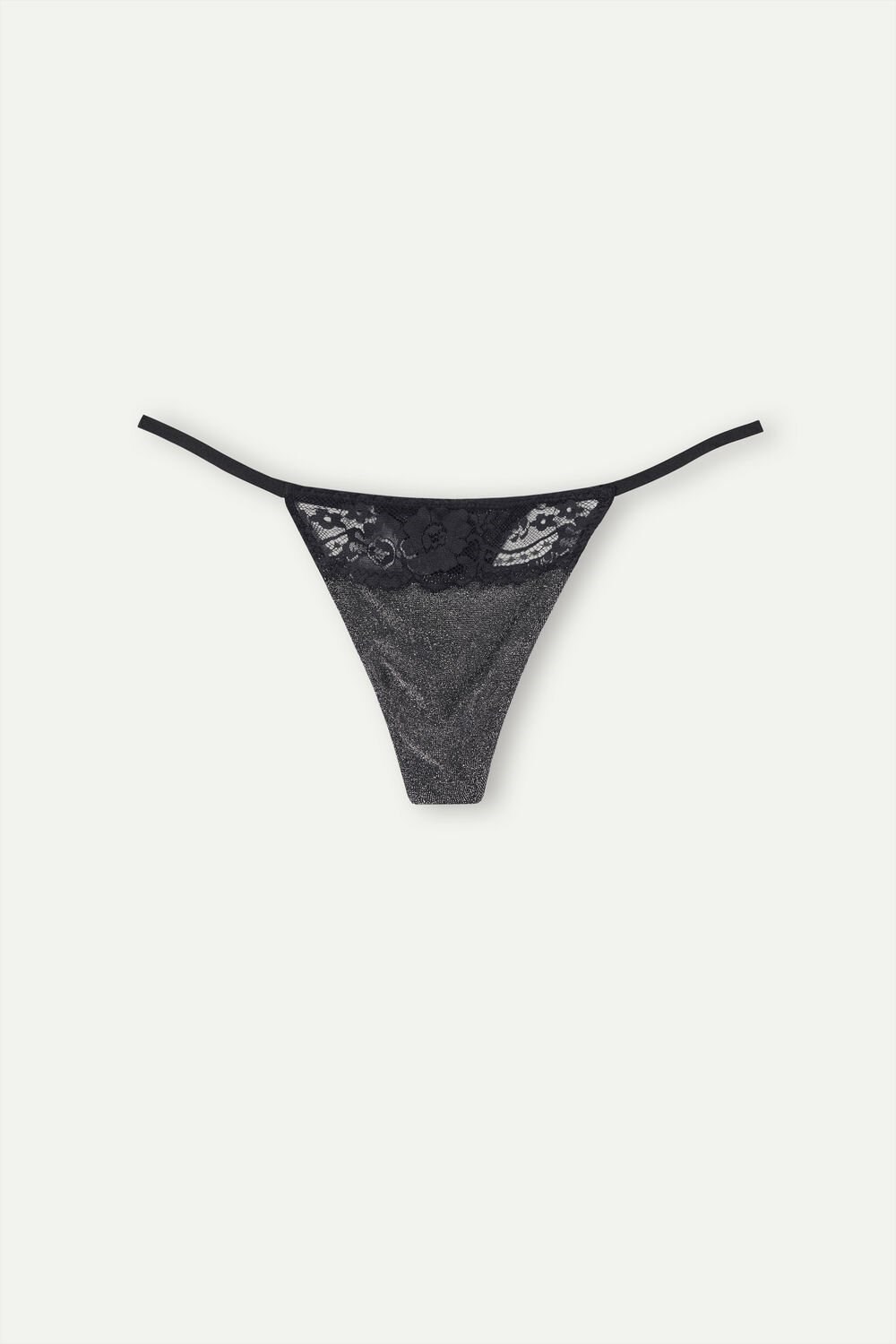 Grey - 139j - Silver Intimissimi Shimmer All Night String Thong | PLJWI1697