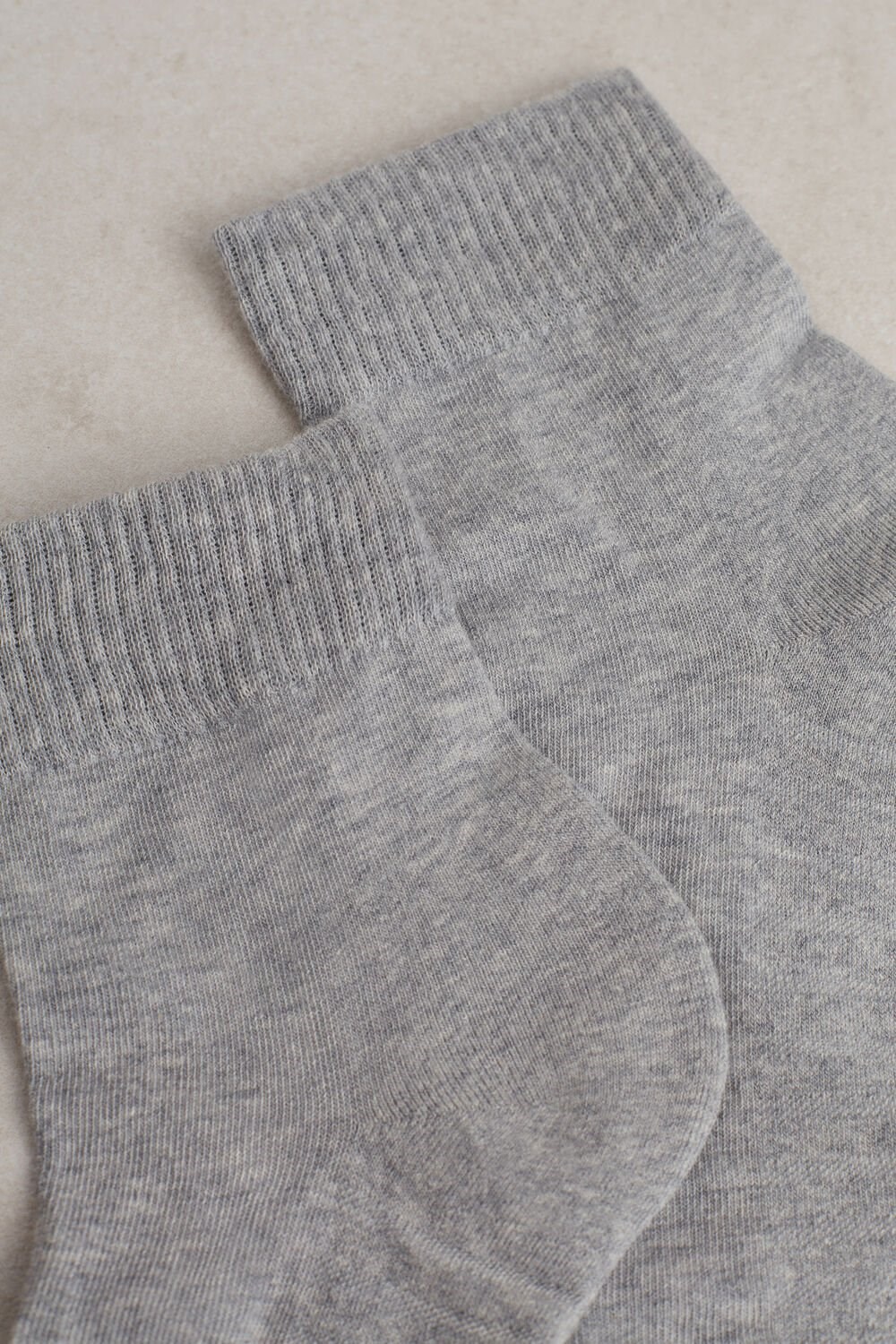 Grey - 2000 - Gray Sweatshirt Intimissimi Terrycloth Short Socks | WTIZL0863