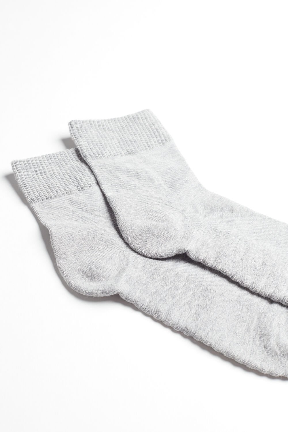 Grey - 2000 - Gray Sweatshirt Intimissimi Terrycloth Short Socks | WTIZL0863