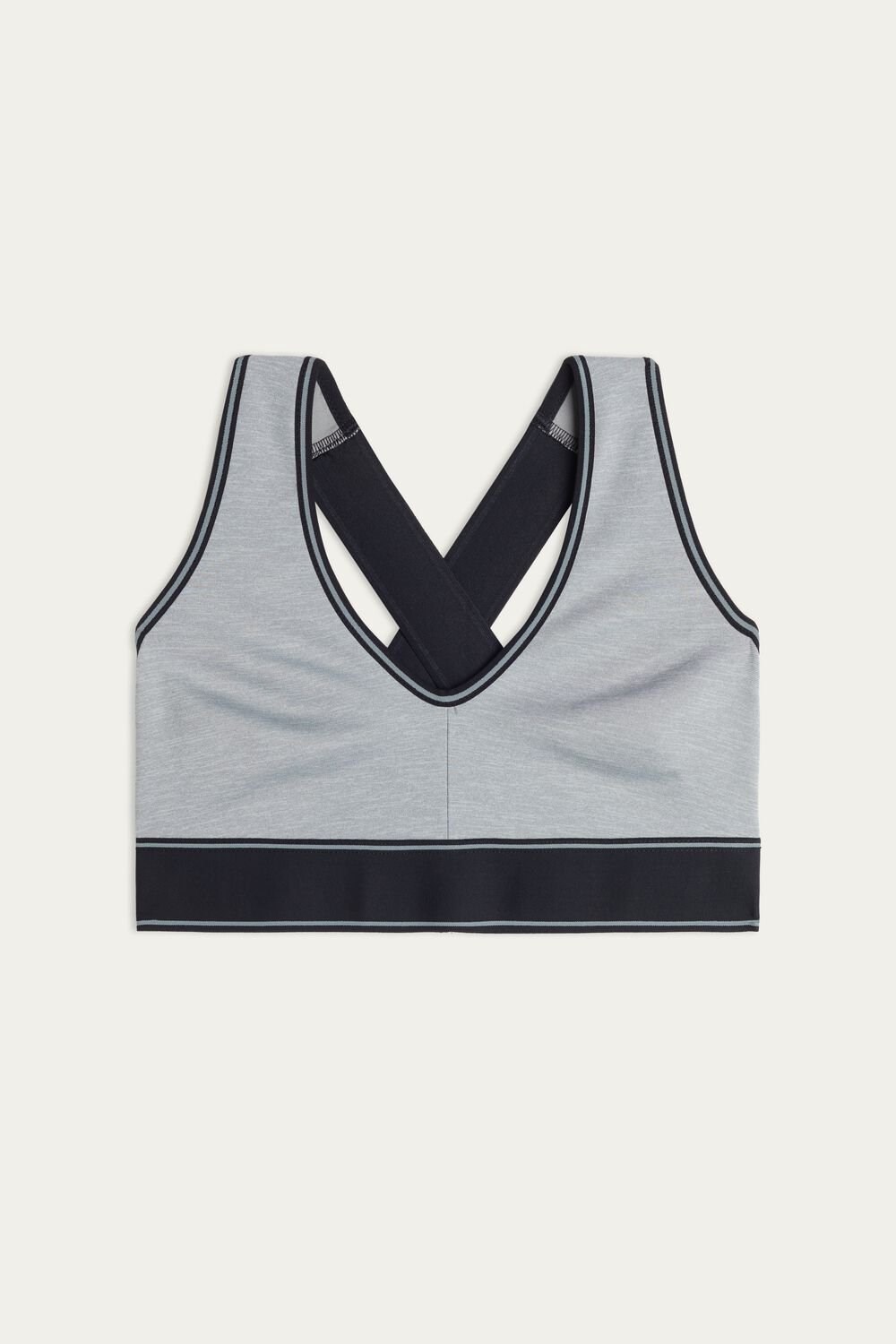 Grey - 7539 - Medium Heather Grey / Black Intimissimi In Action Bra with Supima® Cotton Lining | TBAOR9517