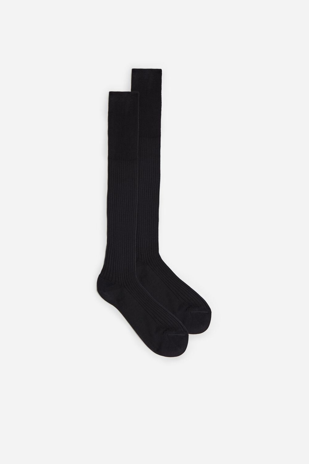 Grey - 780 - Anthracite Intimissimi Tall Ribbed Egyptian Cotton Socks | KCETS9247