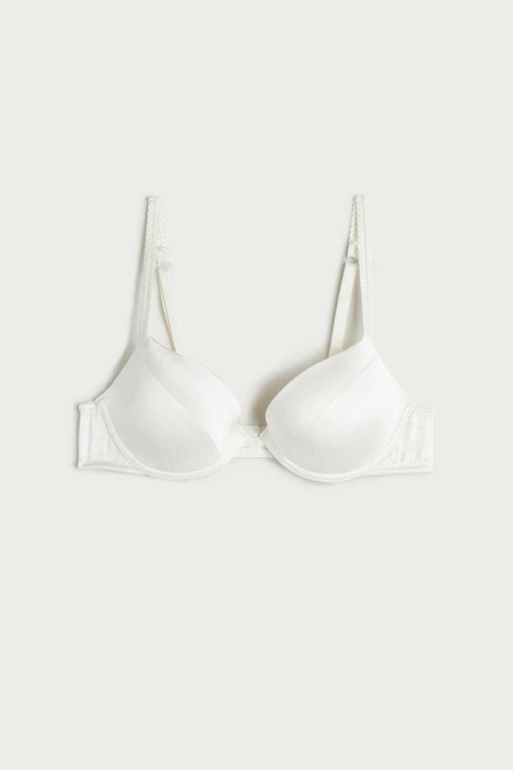 Ivory - 2127 - Talc White Intimissimi Bellissima Silk Push-Up Bra | CDOAX3895