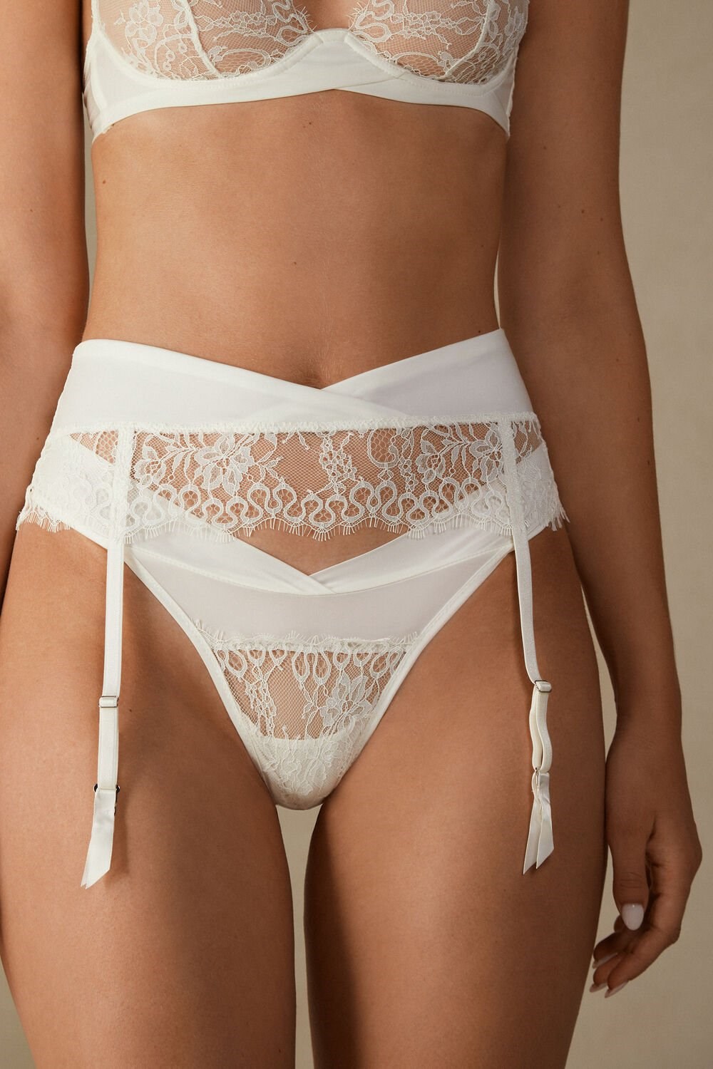 Ivory - 2127 - Talc White Intimissimi Eternal Love Garter Belt | XNGWU5284