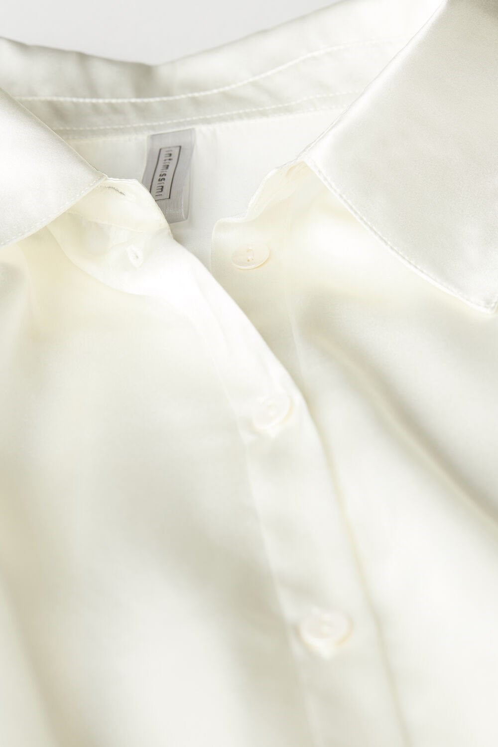 Ivory - 2127 - Talc White Intimissimi Long Sleeve Silk Shirt | VQNBH2147