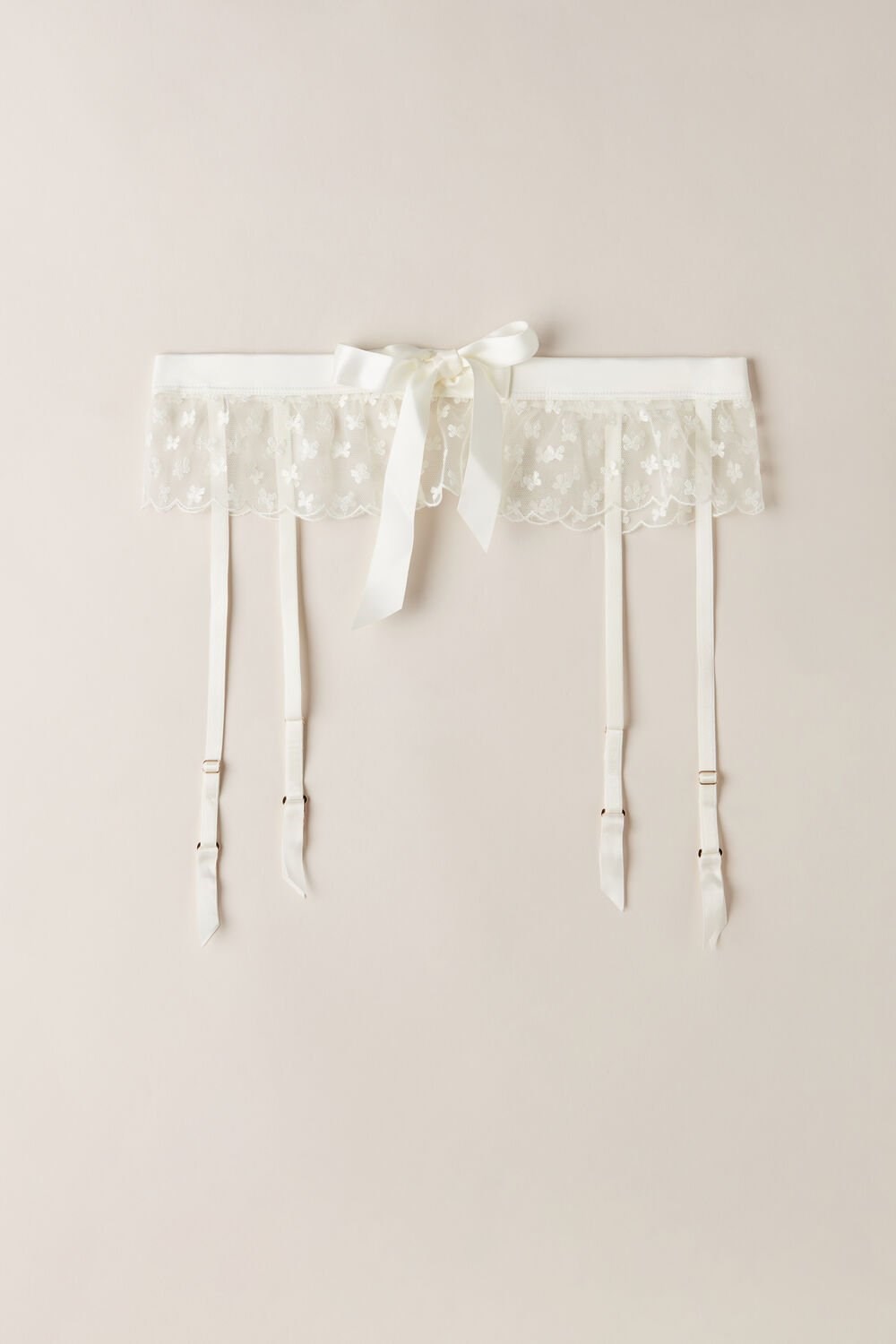 Ivory - 2127 - Talc White Intimissimi Love Cadeau Garter Belt | YMTSN8014