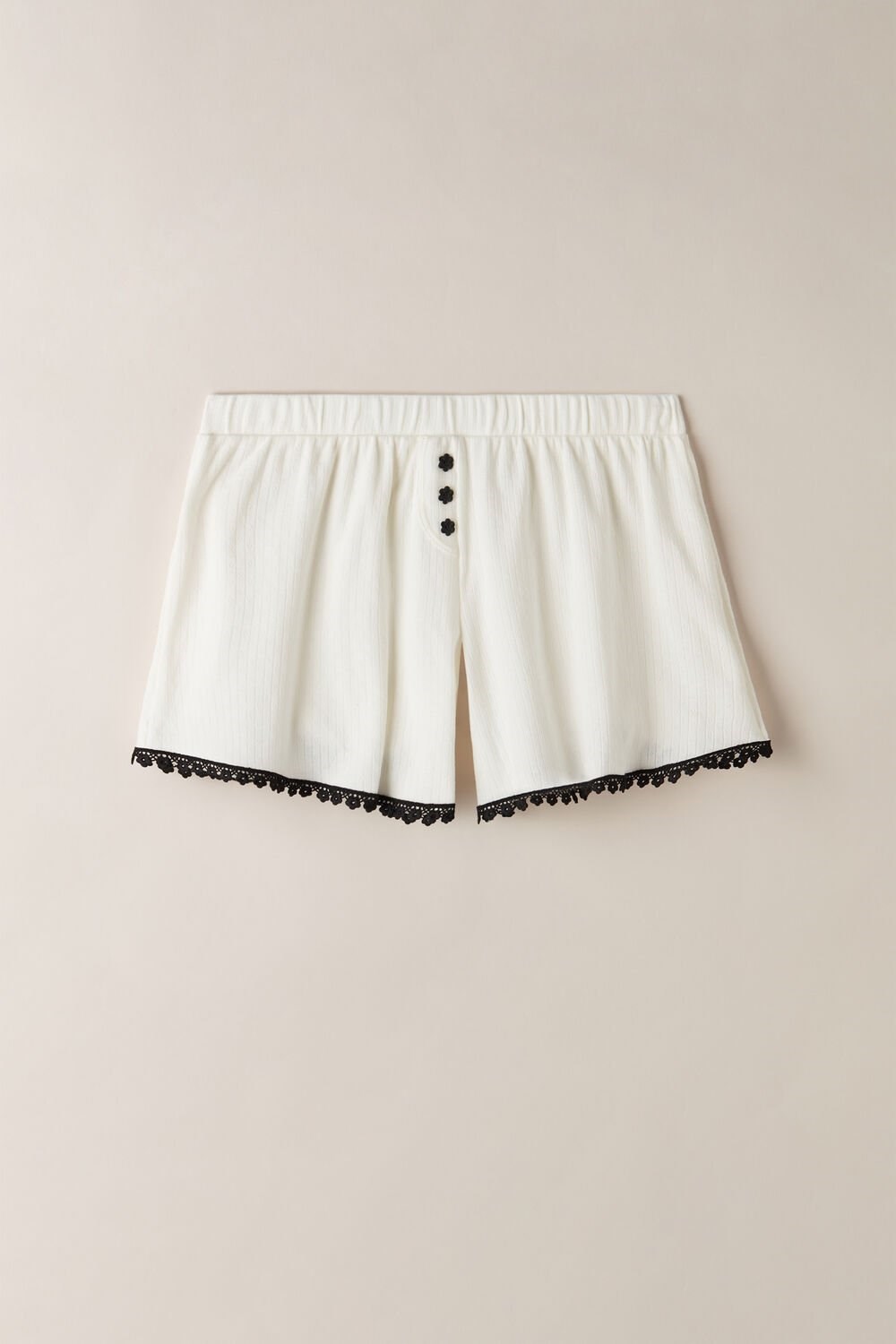 Ivory - 2127 - Talc White Intimissimi Pure Joy Cotton Shorts | HEZFT7056