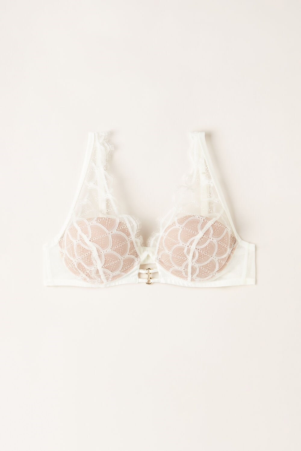 Ivory - 2127 - Talc White Intimissimi Pure Charme Elena Balconette Bra | OHDWK0367