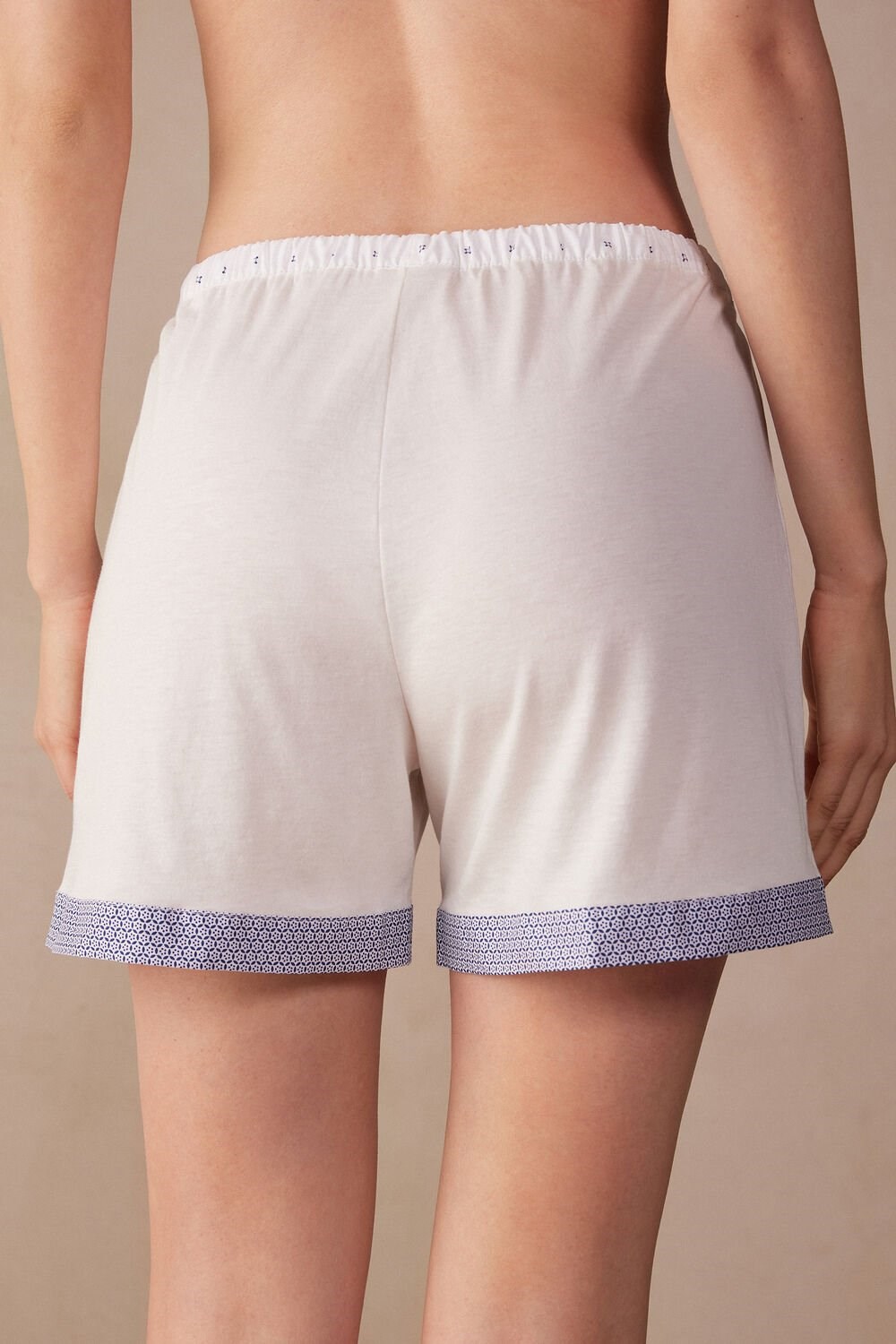 Ivory - 2127 - Talc White Intimissimi Santorini View Ultrafresh Supima® Cotton Shorts | BUHXE7526