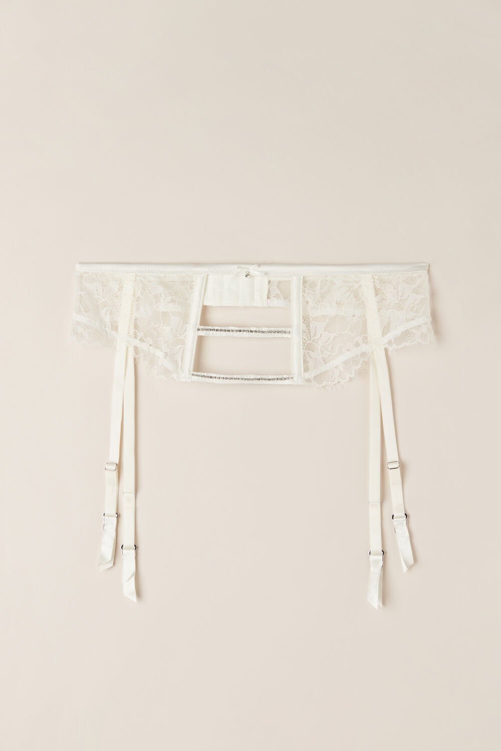 Ivory - 2127 - Talc White Intimissimi Shine High Like Stars Garter Belt | QNXDM6379