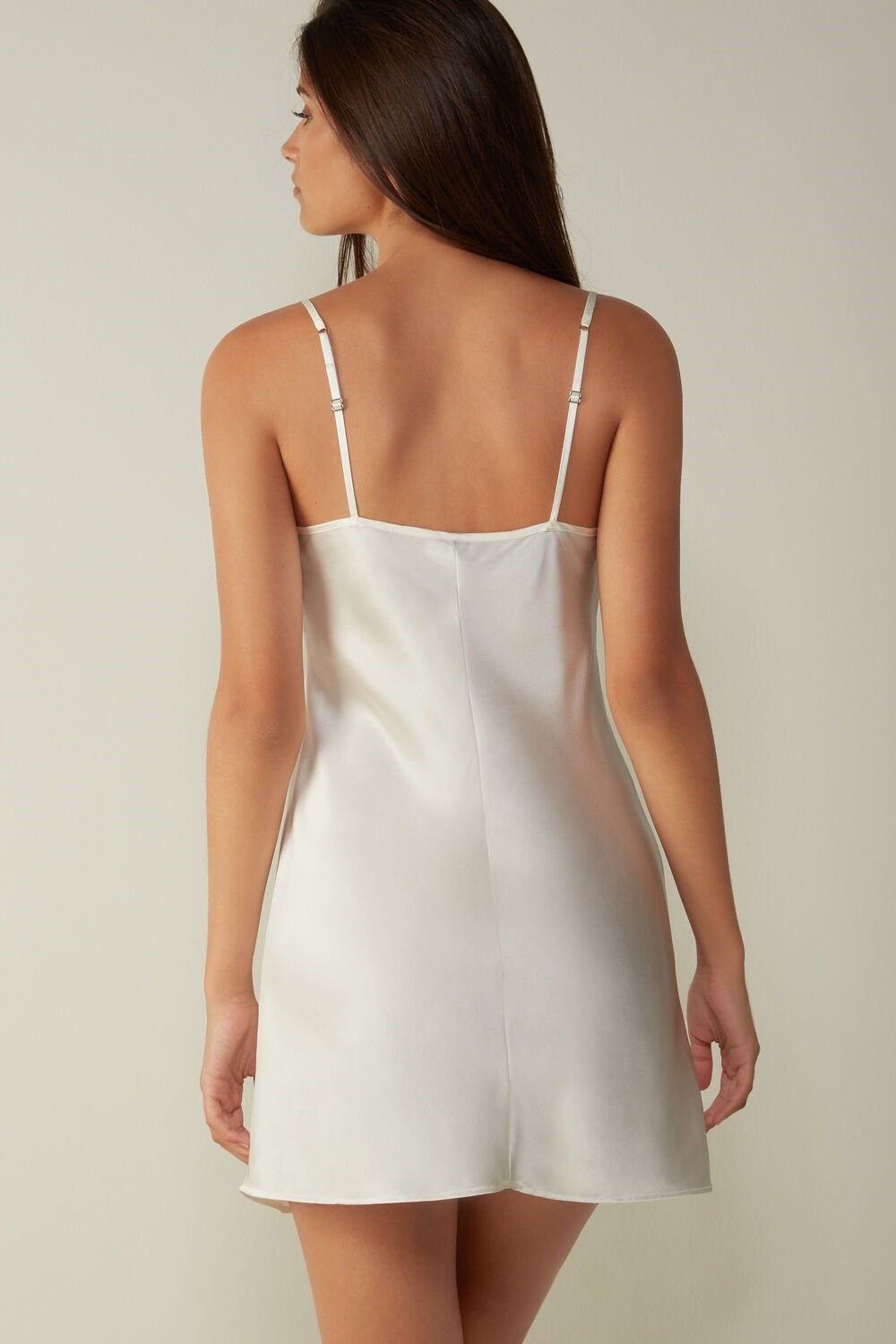 Ivory - 2127 - Talc White Intimissimi Silk Slip | MTIVE0682