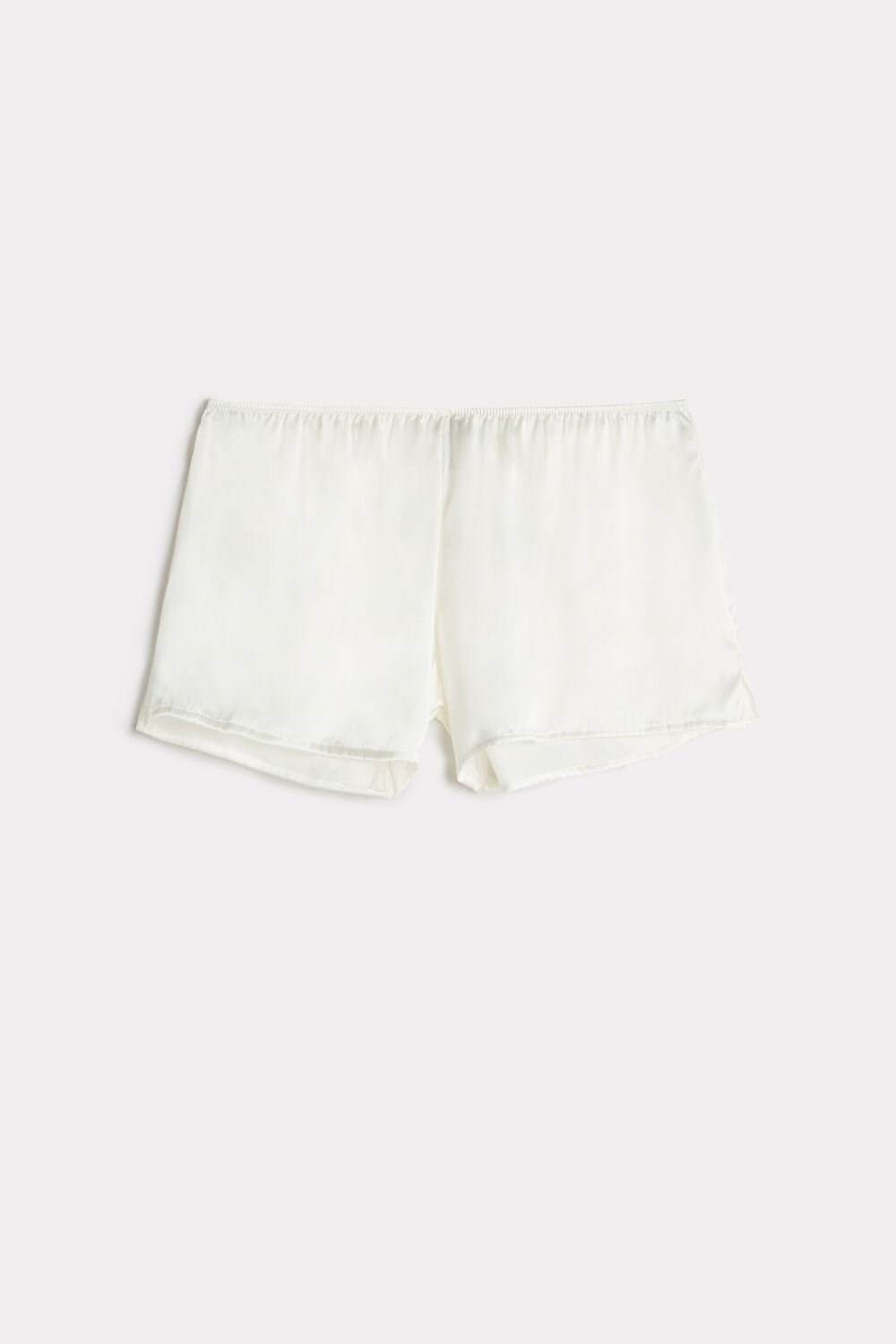 Ivory - 2127 - Talc White Intimissimi Smooth Silk-Satin Shorts | DKQXV0961