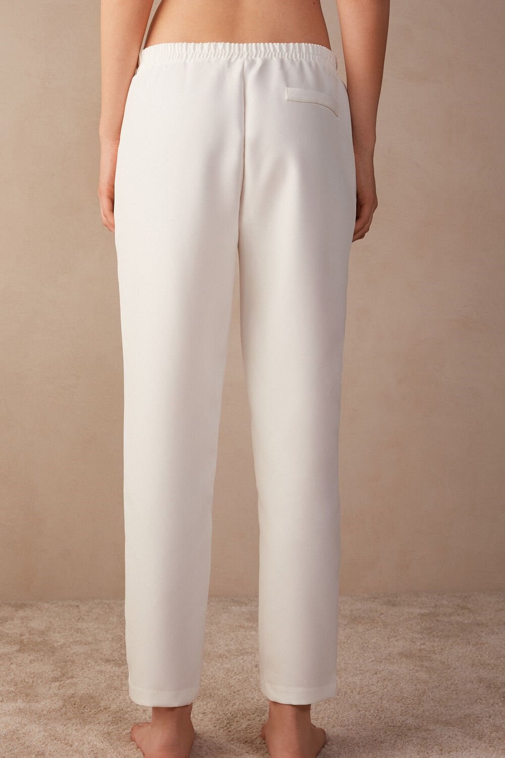 Ivory - 2127 - Talc White Intimissimi Trousers with Pockets | XKYAJ3971