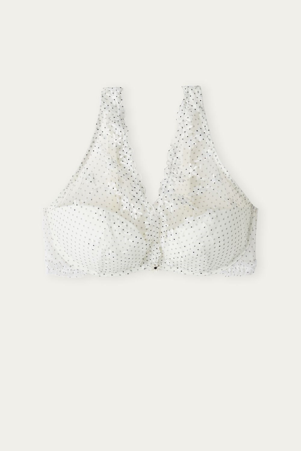 Ivory - 4718 - Talc White / Black Intimissimi Little Pleasures Giorgia Balconette Bra | TKLFI7516