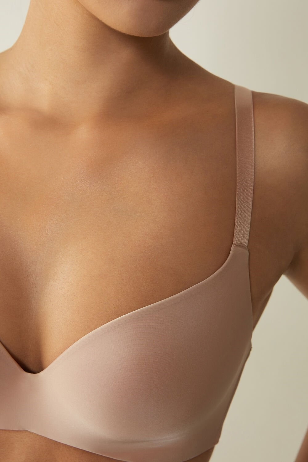 Natural - 044 - Soft Beige Intimissimi Adele Triangle Bra in Ultralight Microfiber | PCYVE6130