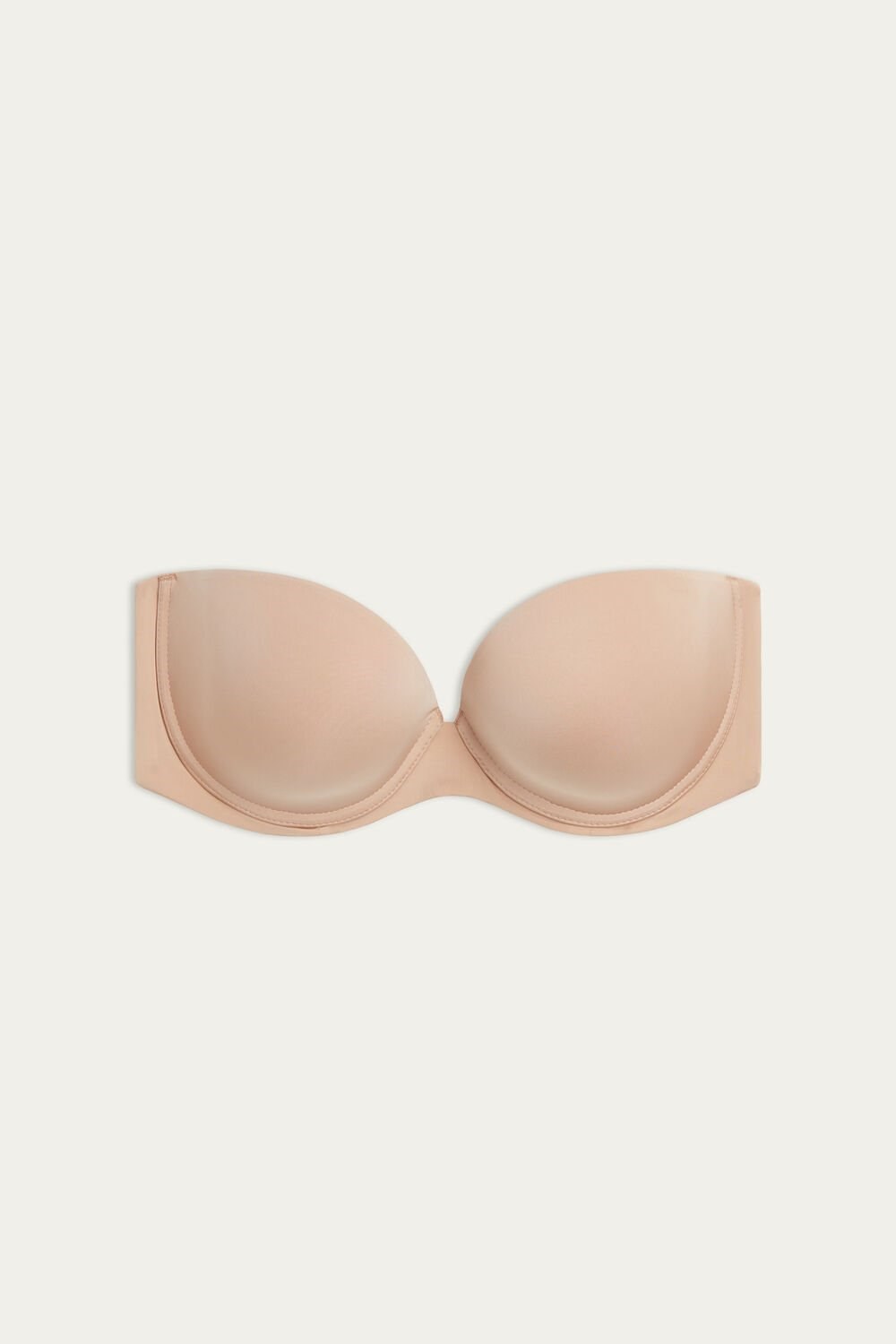 Natural - 044 - Soft Beige Intimissimi Anna Bandeau Bra in Ultralight Microfiber | VASNW6298