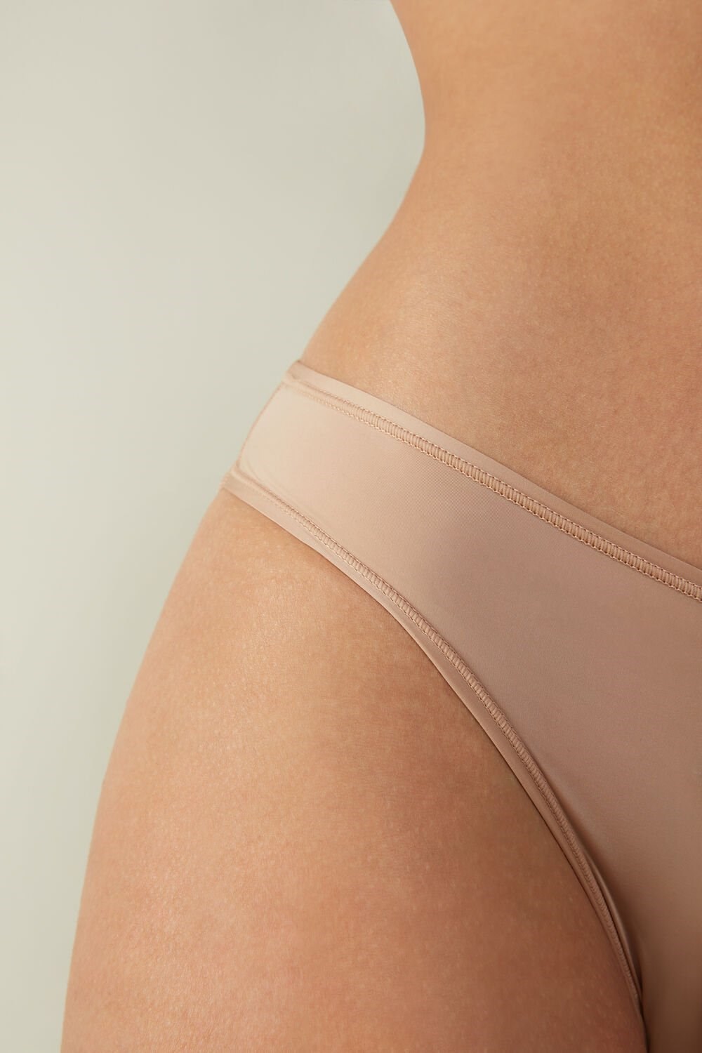 Natural - 044 - Soft Beige Intimissimi Brazilian Panties in Ultralight Microfiber | UDNRA5237